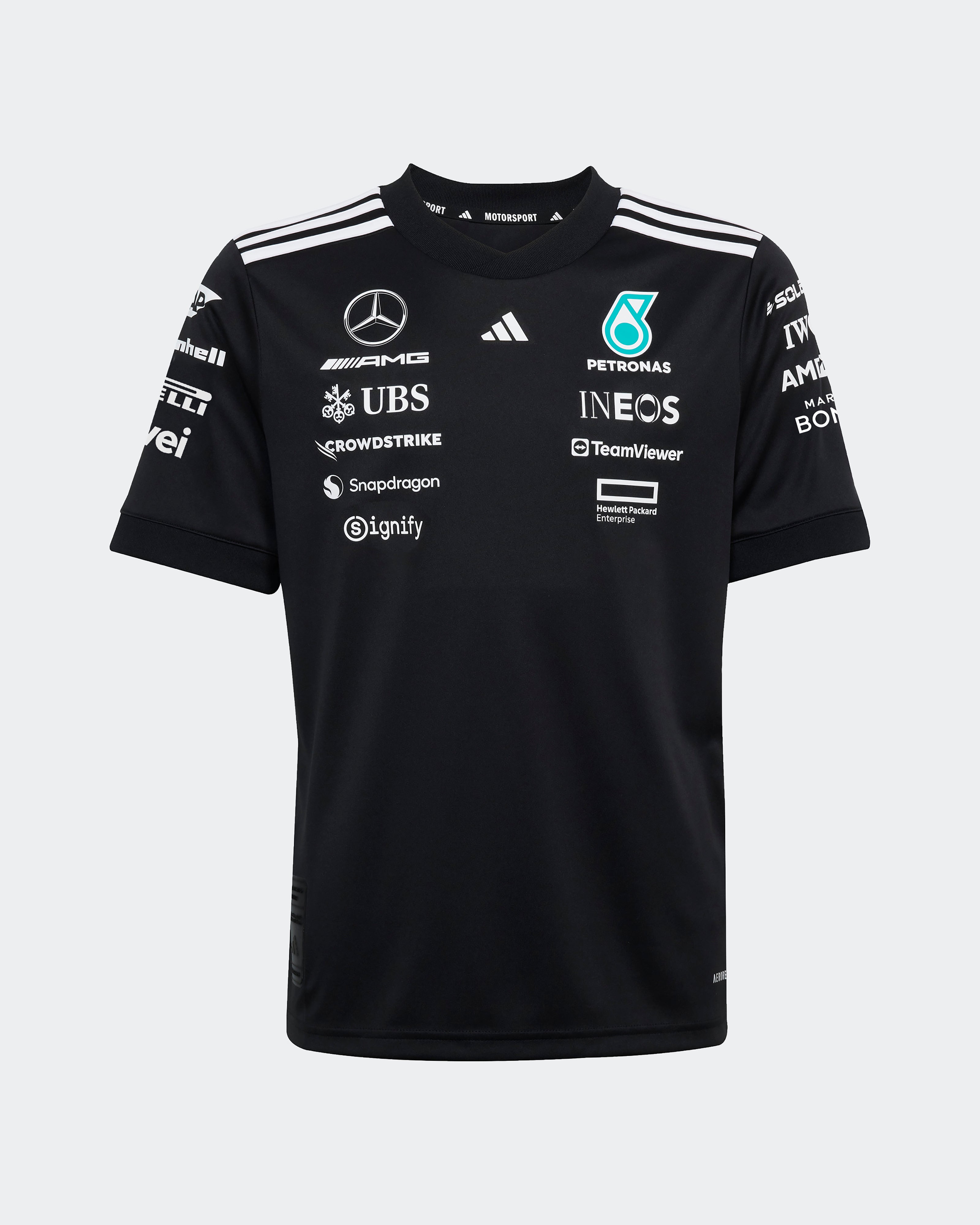 mercedes f1 gear Kids 2025 Team Driver Tee Black