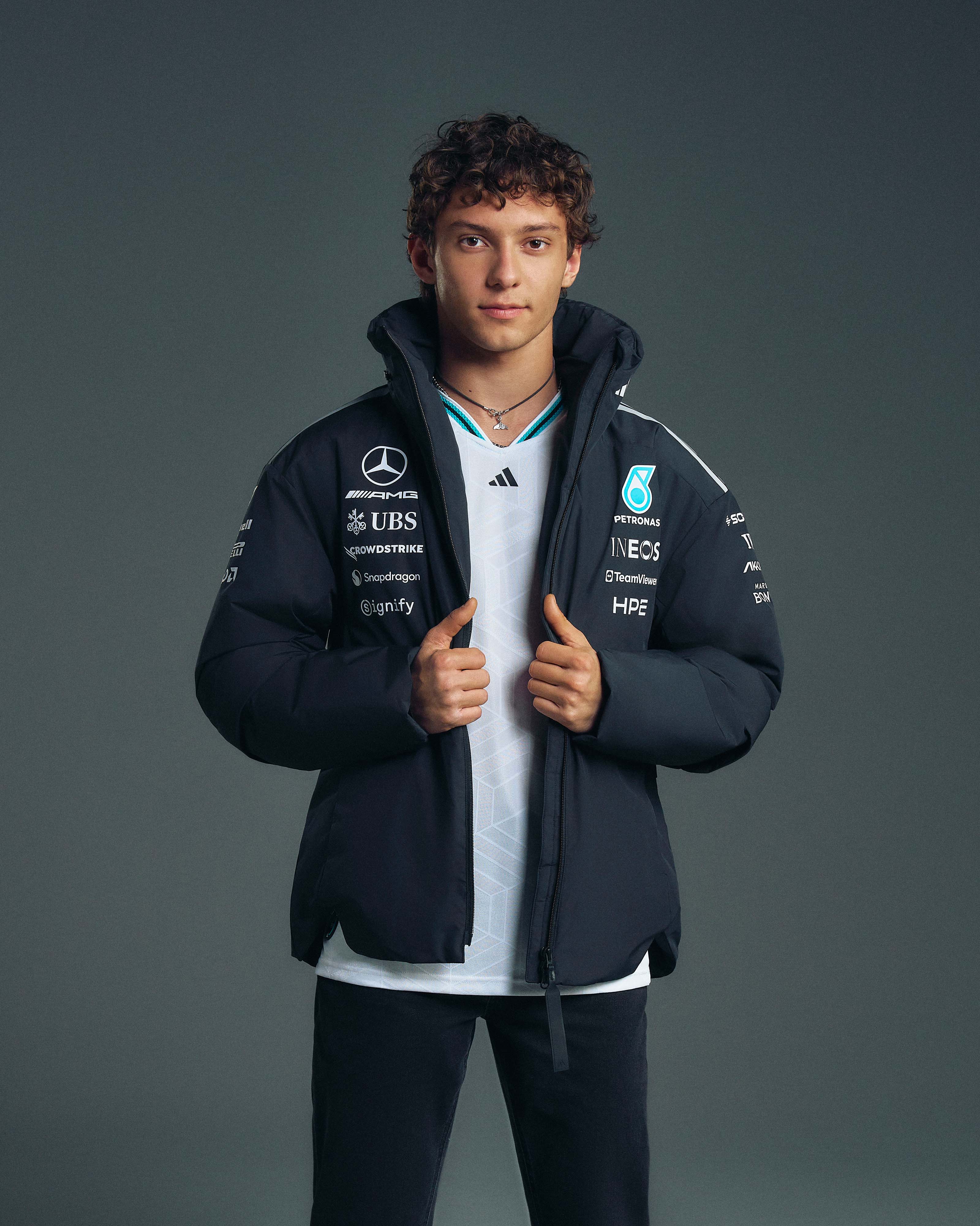 Men's 2026 Team Jacket - Black | Mercedes-AMG PETRONAS F1 Team