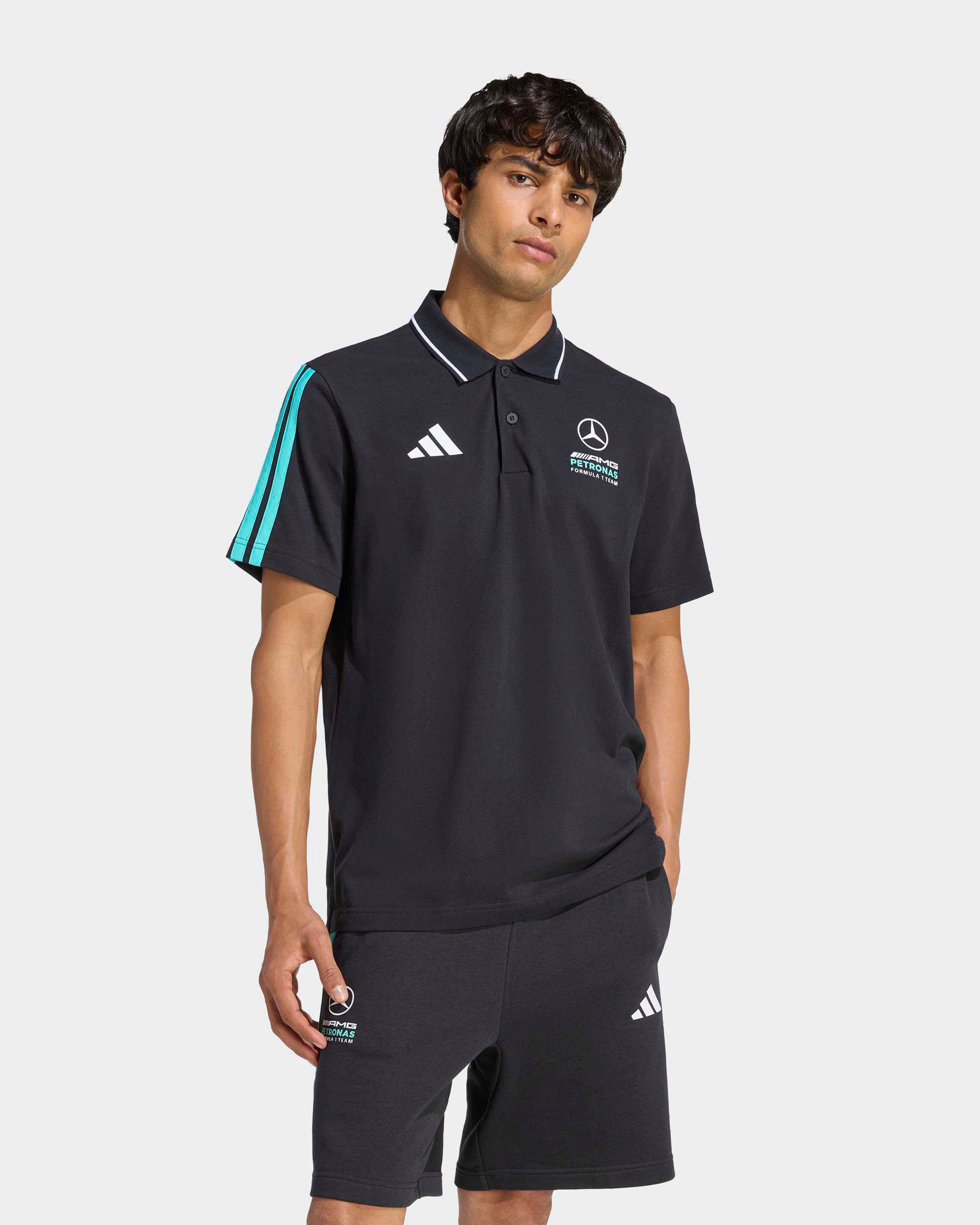 HUGO BOSS Mercedes AMG Petronas ポロシャツ VTG Hugo Boss Black AMG Petronas F1 Racing Polo Shirt Mens XL HTF