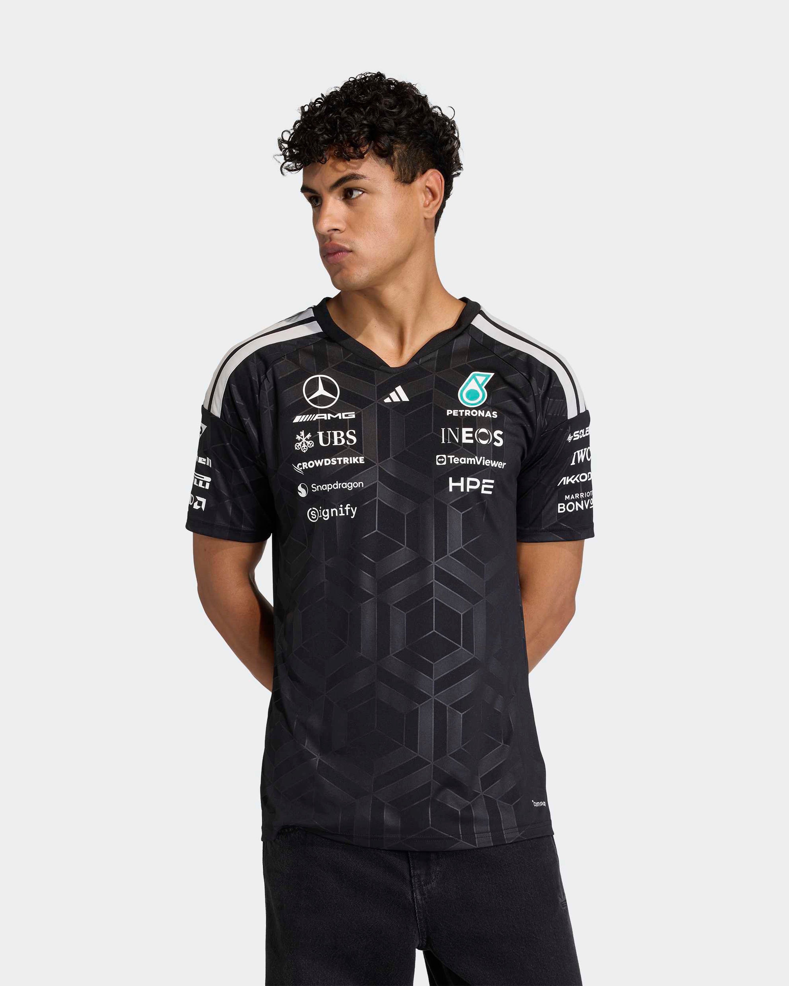 f1 team gear Mens 2026 Team Driver Tee Black