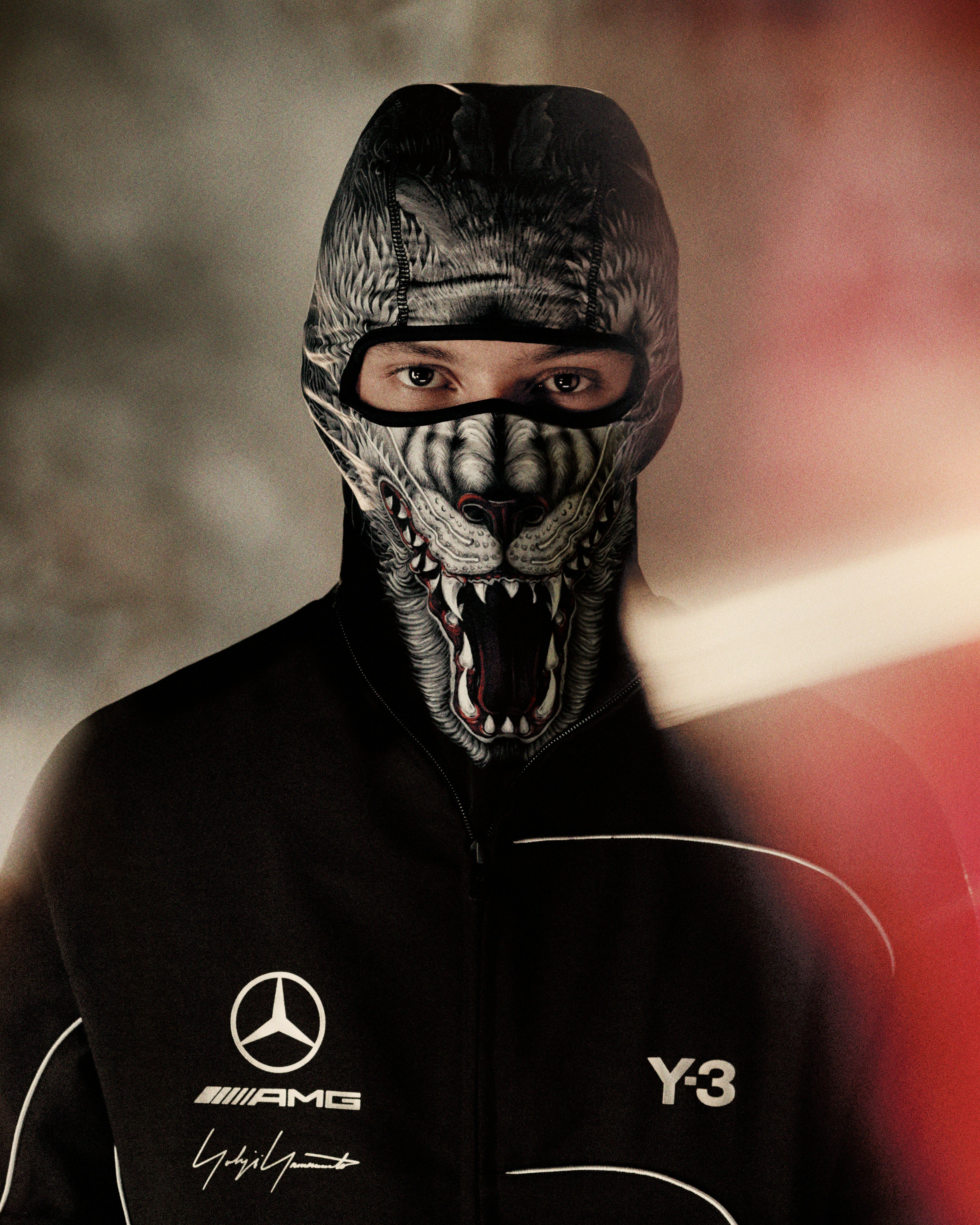 アクセサリー Y-3 MER BALACLA 2026 Y-3 Wolf Balaclava - Black | Mercedes-AMG PETRONAS F1