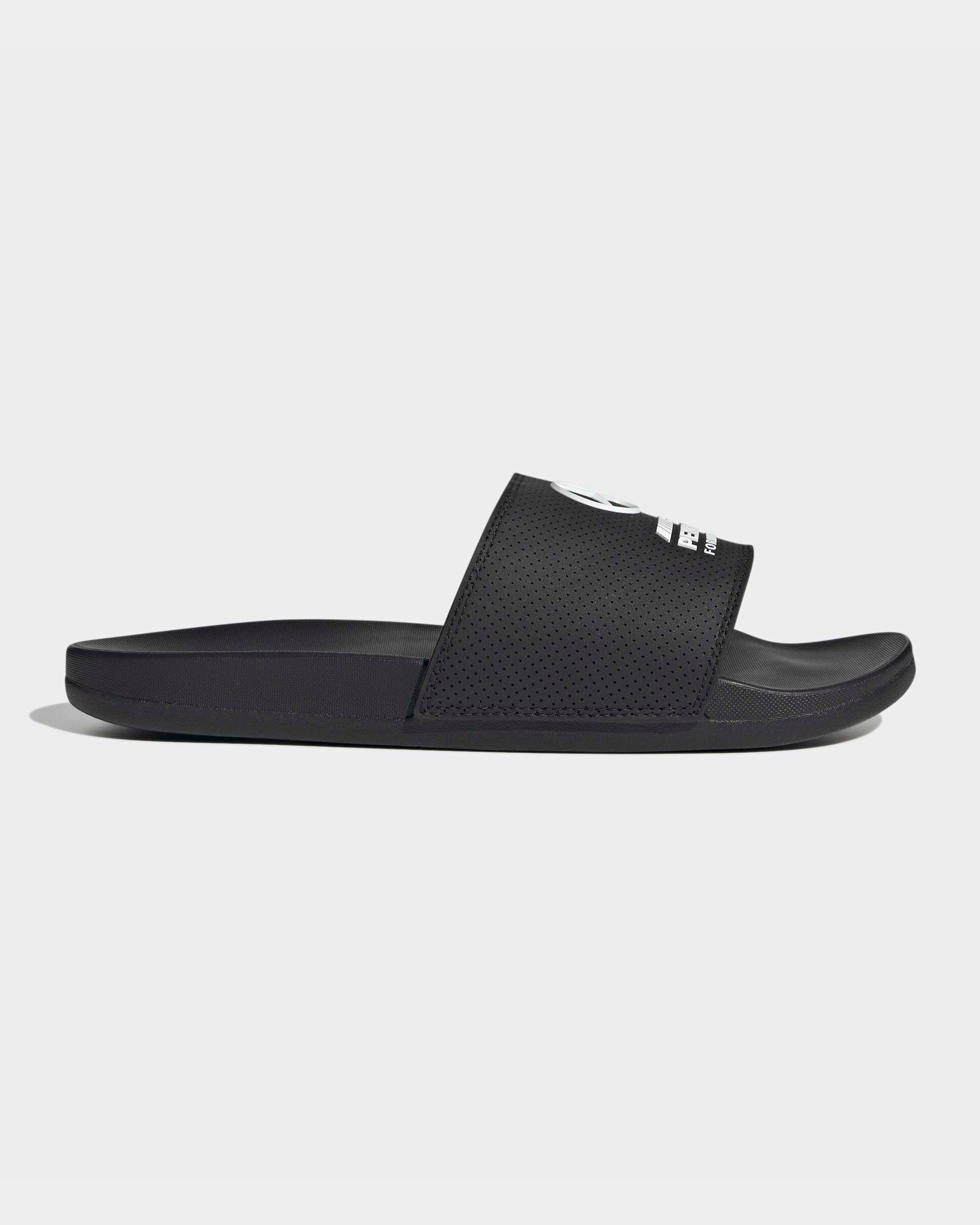 2026 Adilette Comfort Slides - Black | Mercedes-AMG PETRONAS F1