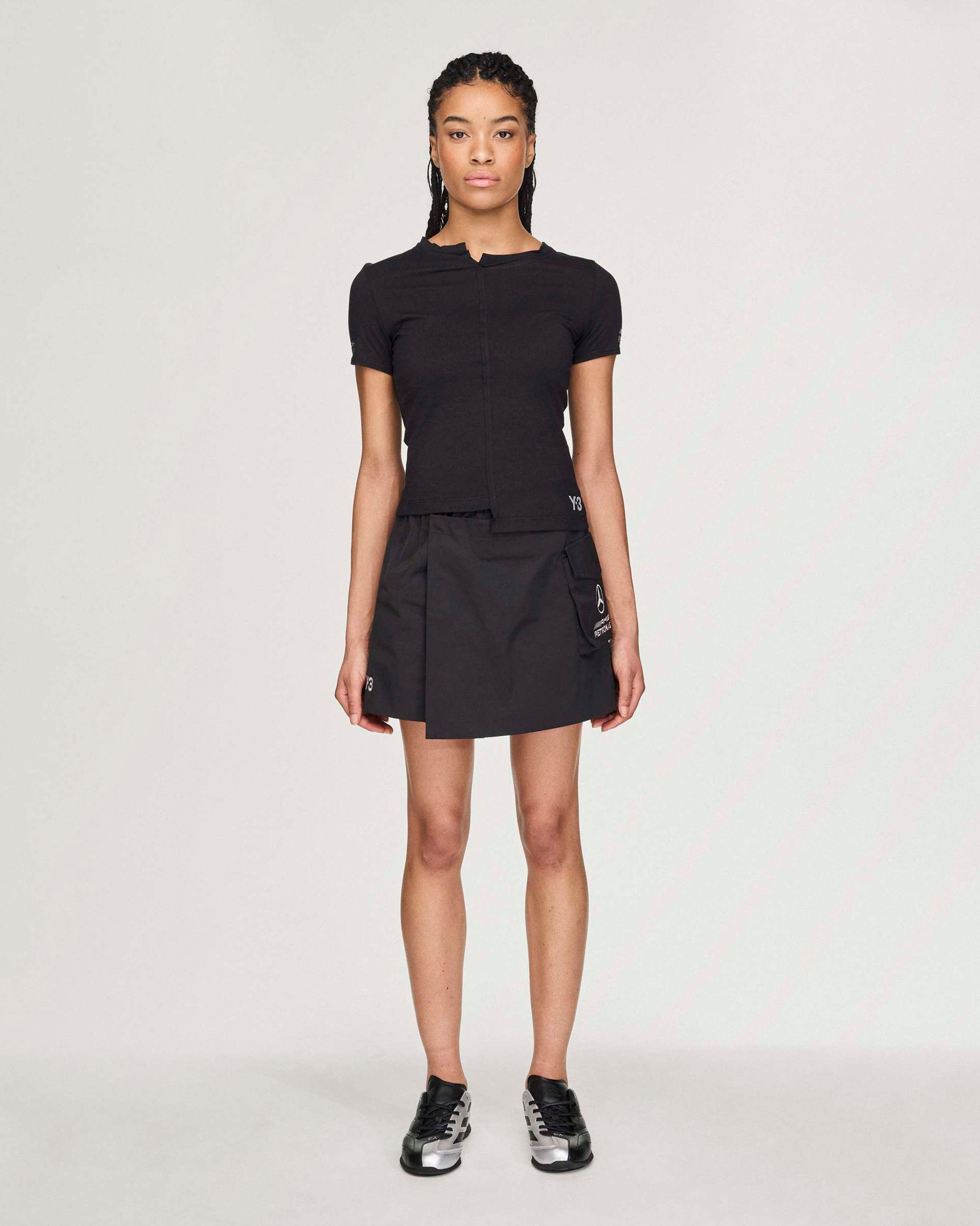 2026 Women's Y-3 Skort - Black | Official Mercedes-AMG PETRONAS F1