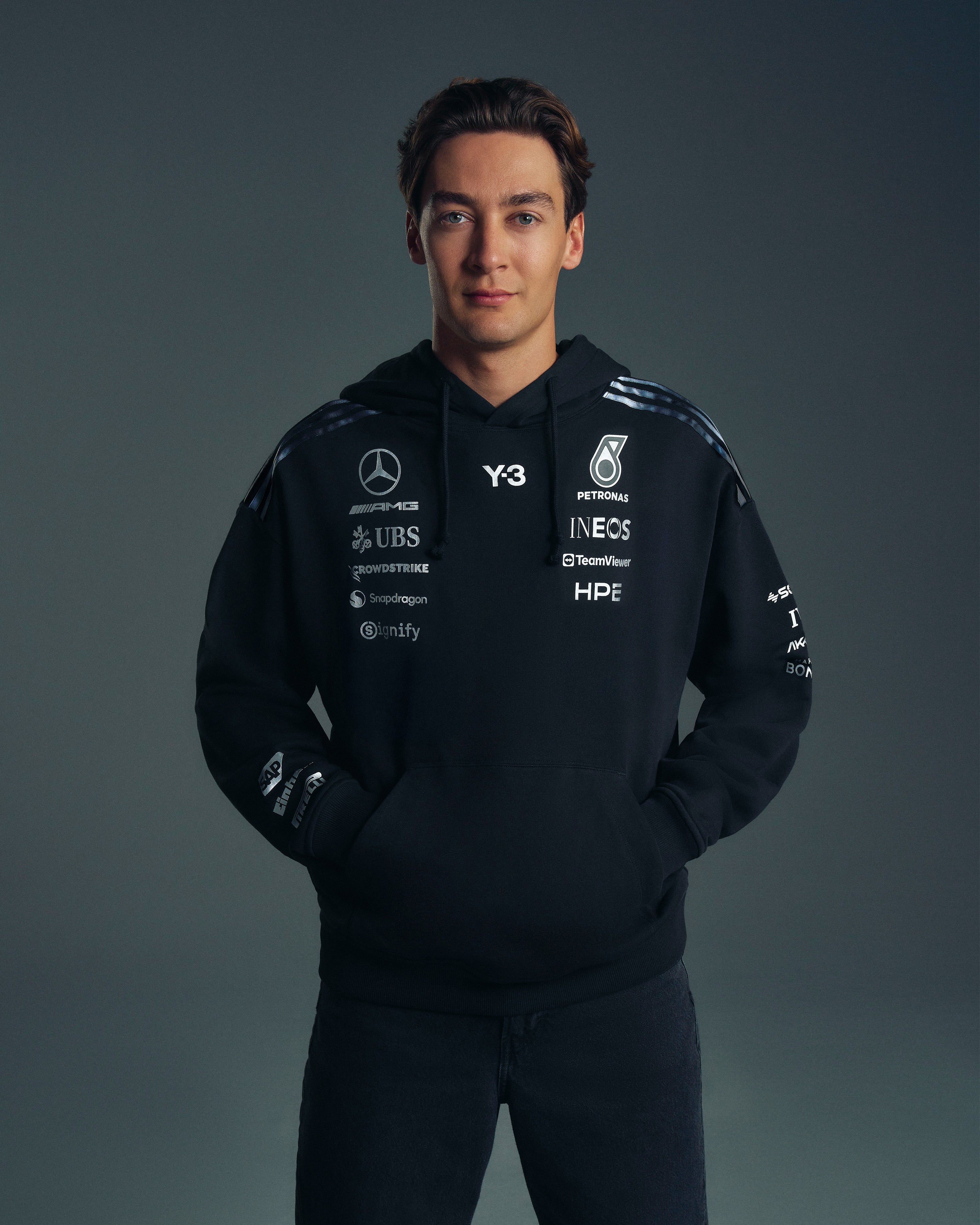 2026 Y-3 Team Hoodie - Black | Official Mercedes-AMG PETRONAS F1