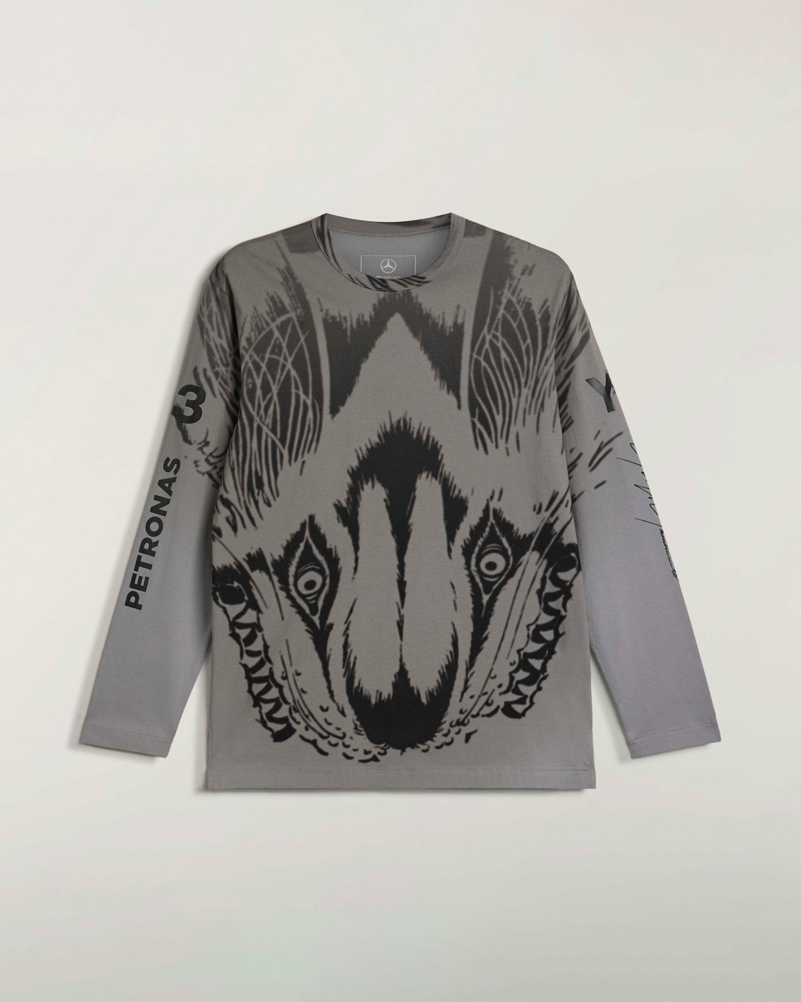 2026 Y-3 Wolf Long-Sleeve Tee - Black | Mercedes-AMG PETRONAS F1