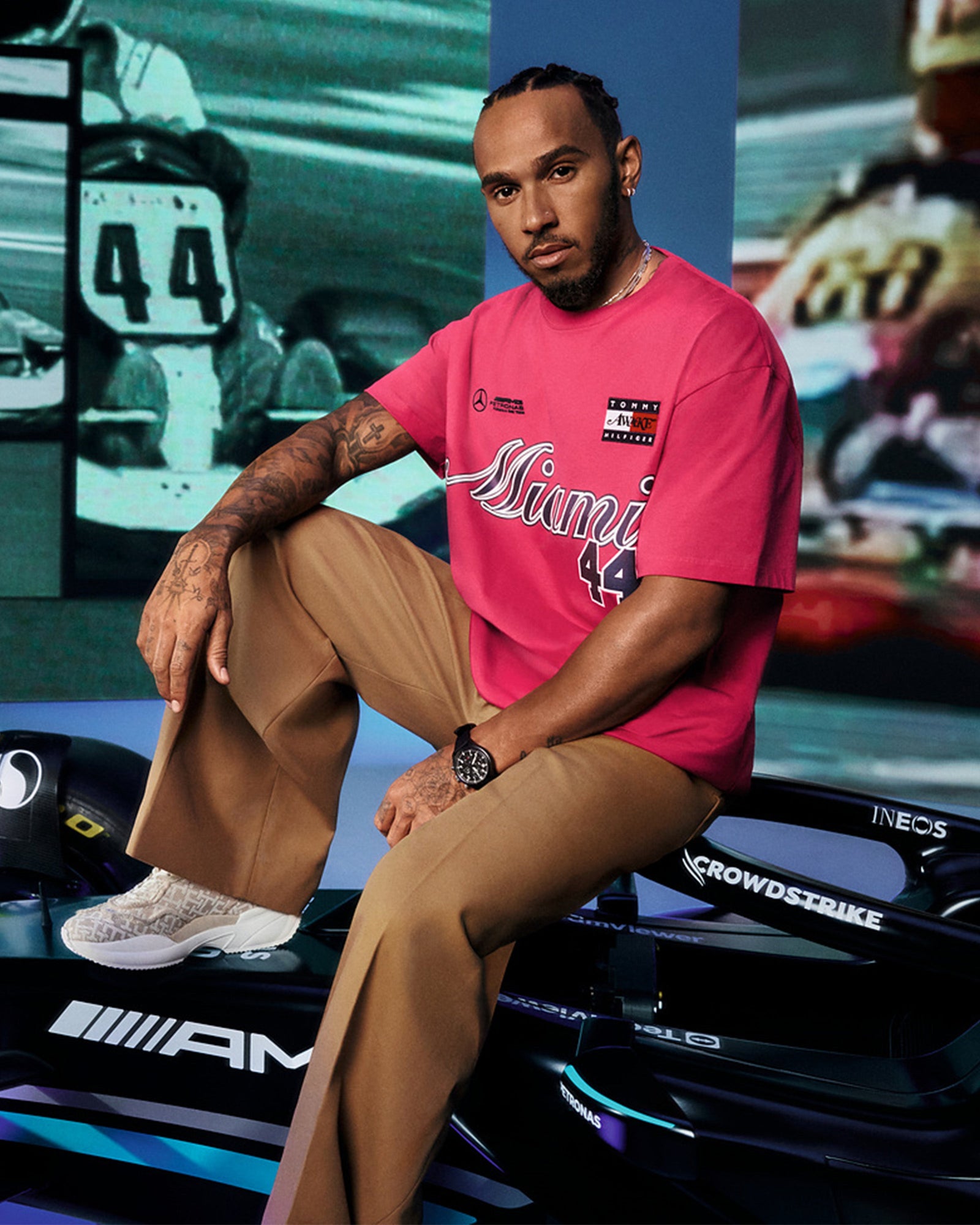 Tommy x Mercedes-AMG F1 x Awake NY Tee Diva Pink