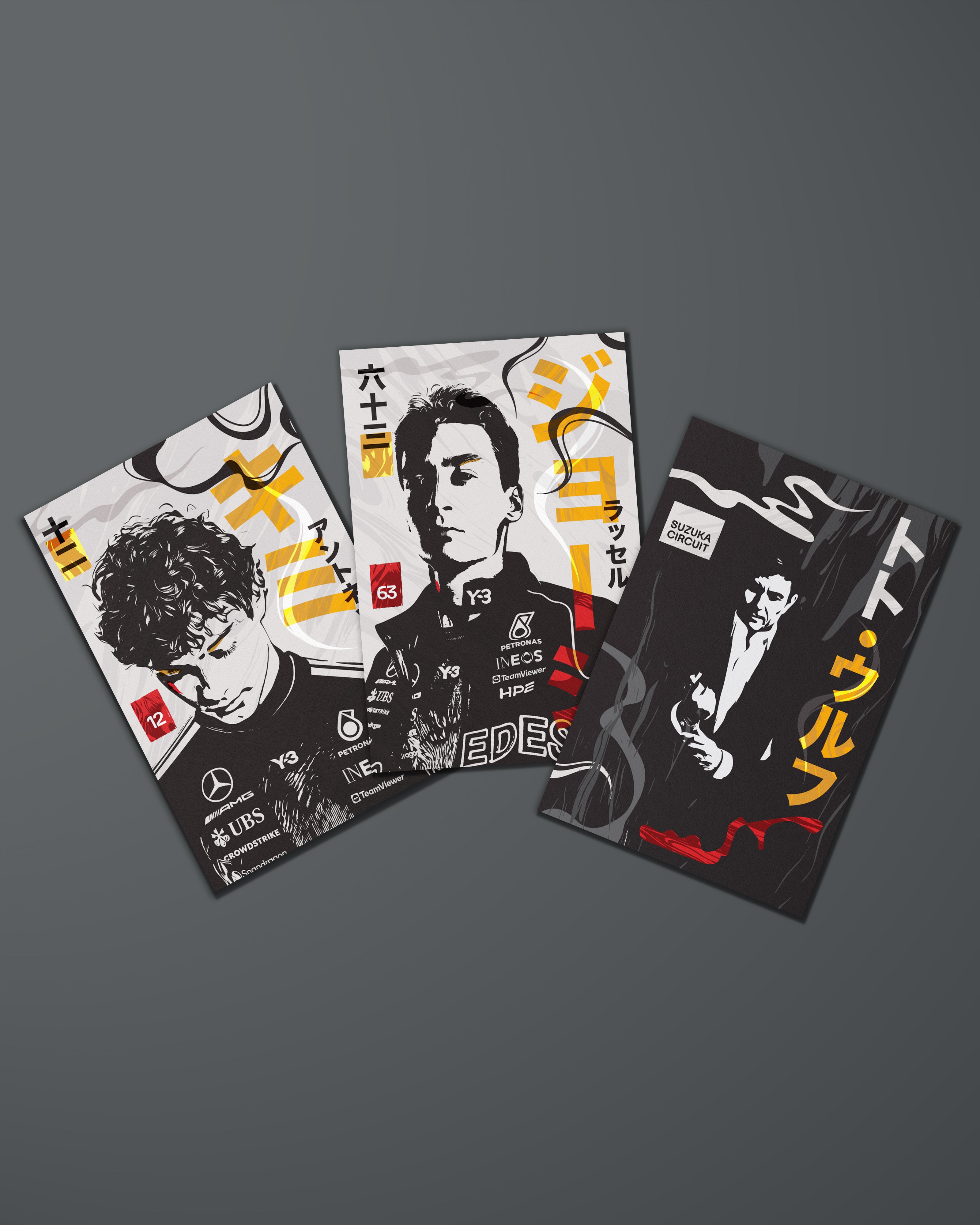 Mercedes-AMG PETRONAS F1 Team Driver Cards 3PK - Suzuka (2026