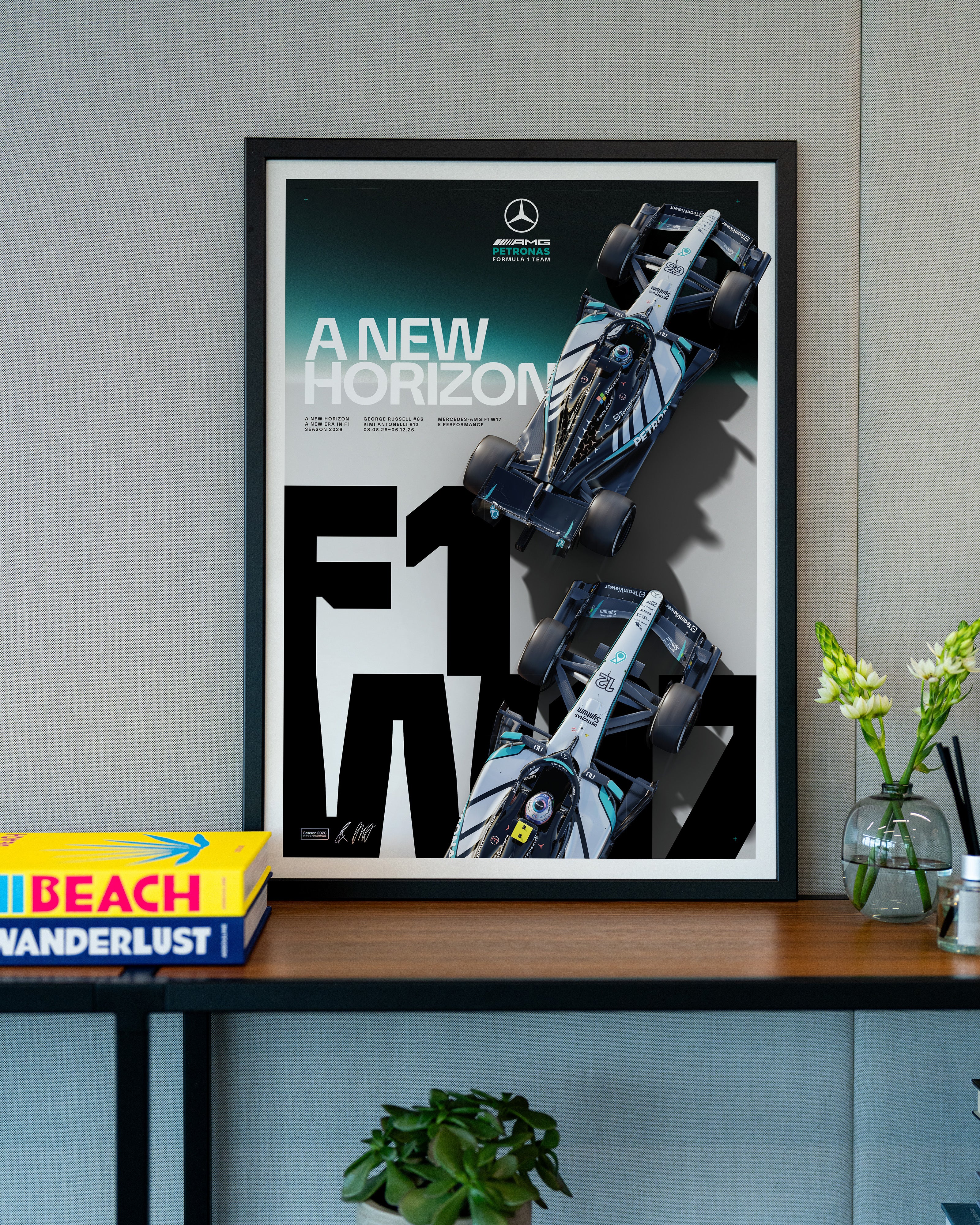 New Horizon Team Poster - 50 x 70cm | Mercedes-AMG PETRONAS F1
