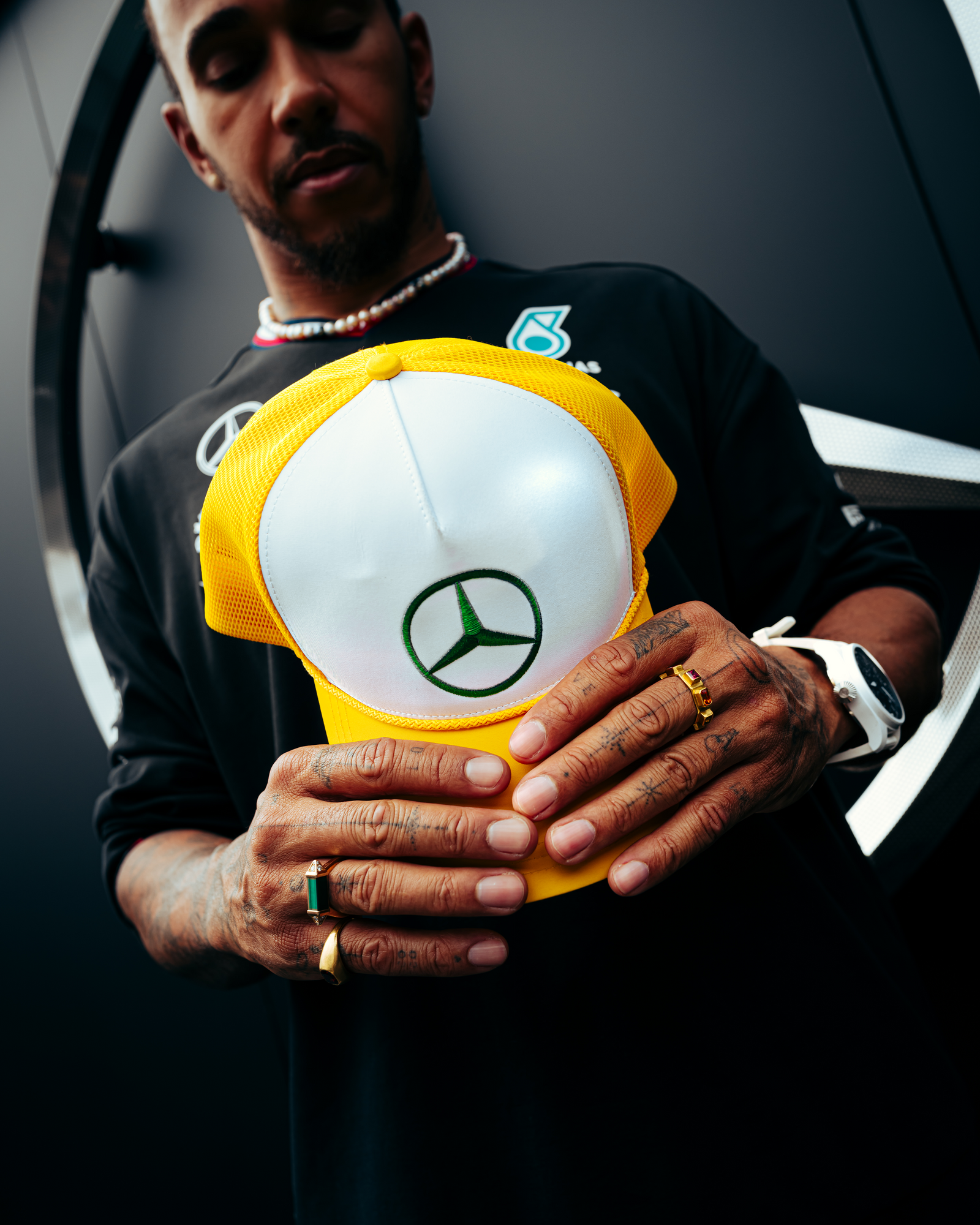 Lewis Hamilton Special Edition Silverstone Cap Yellow