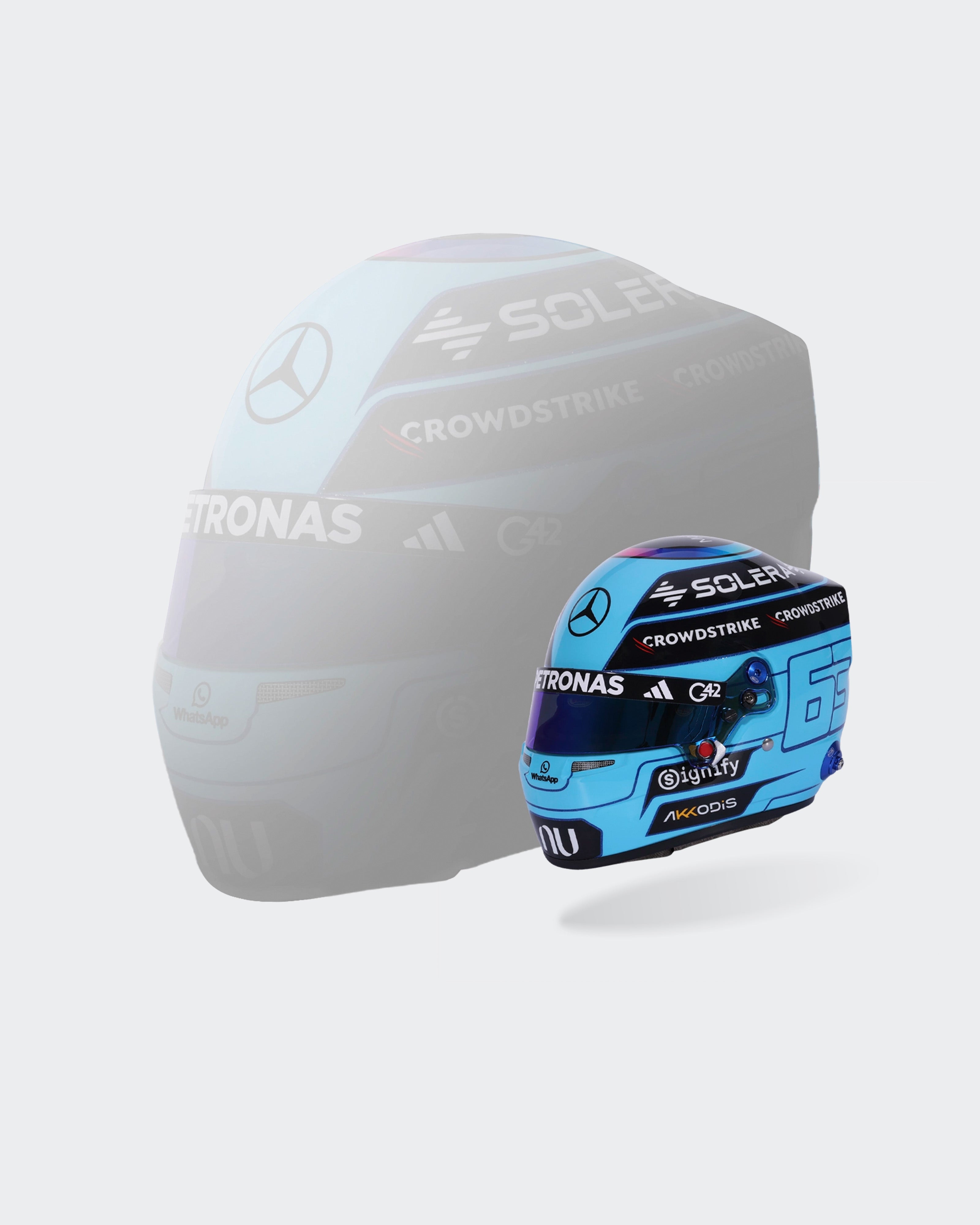 George Russell 2026 Mini Bell Helmet Replica 1:2