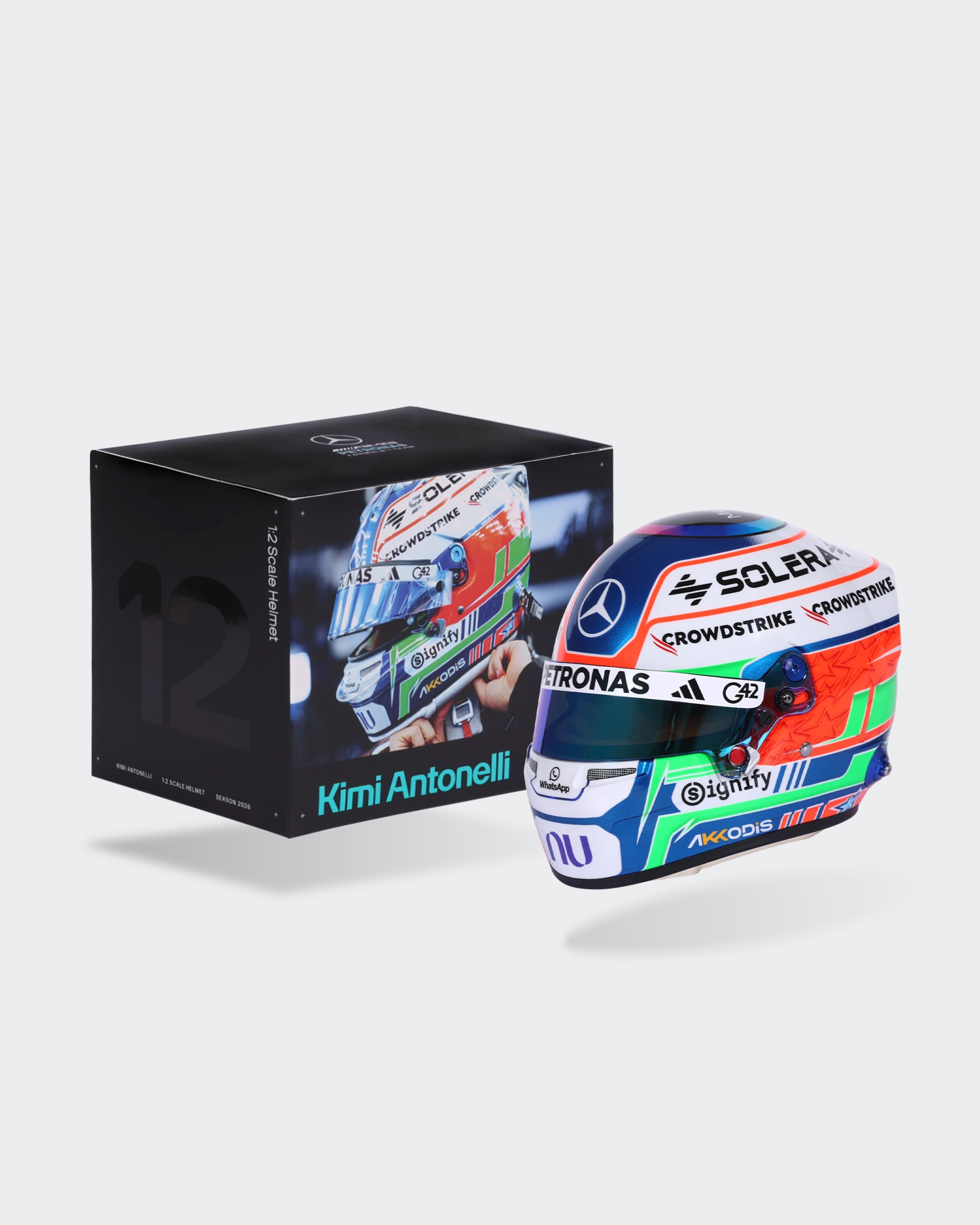 1/2 F1 ヘルメット メルセデス キミ アントネッリ 2026 鈴鹿ver Kimi Antonelli Mini Bell Helmet Replica 1:2 2026 | Mercedes-AMG