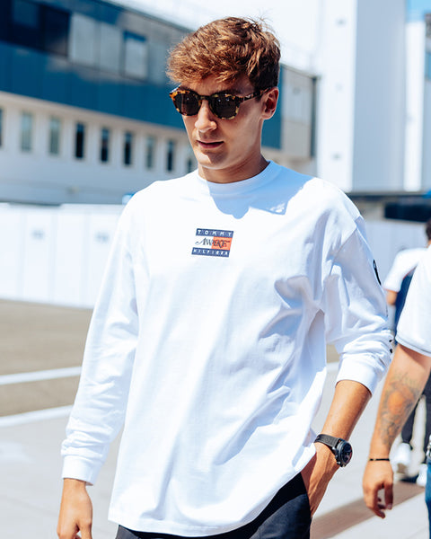 L  Awake Mercedes Benz AMG 長袖Tシャツ Tommy x Mercedes-AMG F1 x Awake NY Longsleeve Tee White