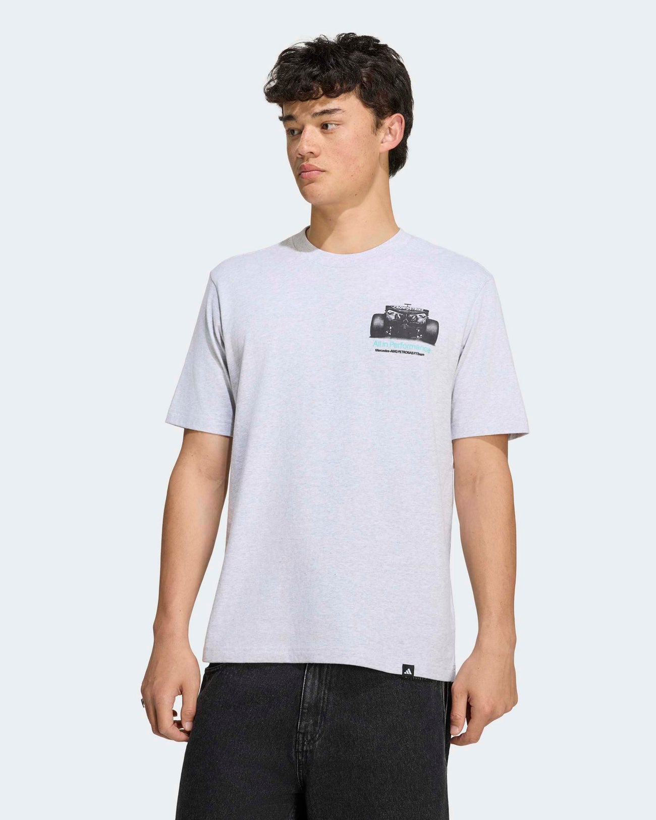 Mens Graphic Statement T-shirt Grey