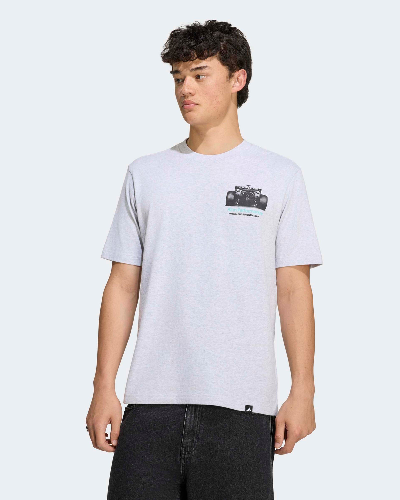 Mens Graphic Statement T-shirt Grey