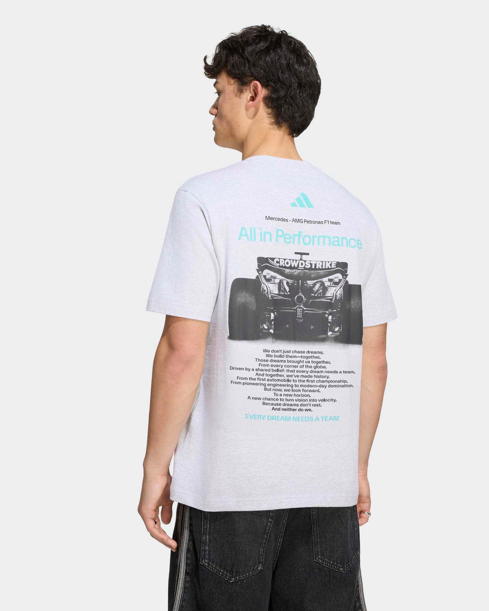Mens Graphic Statement T-shirt Grey