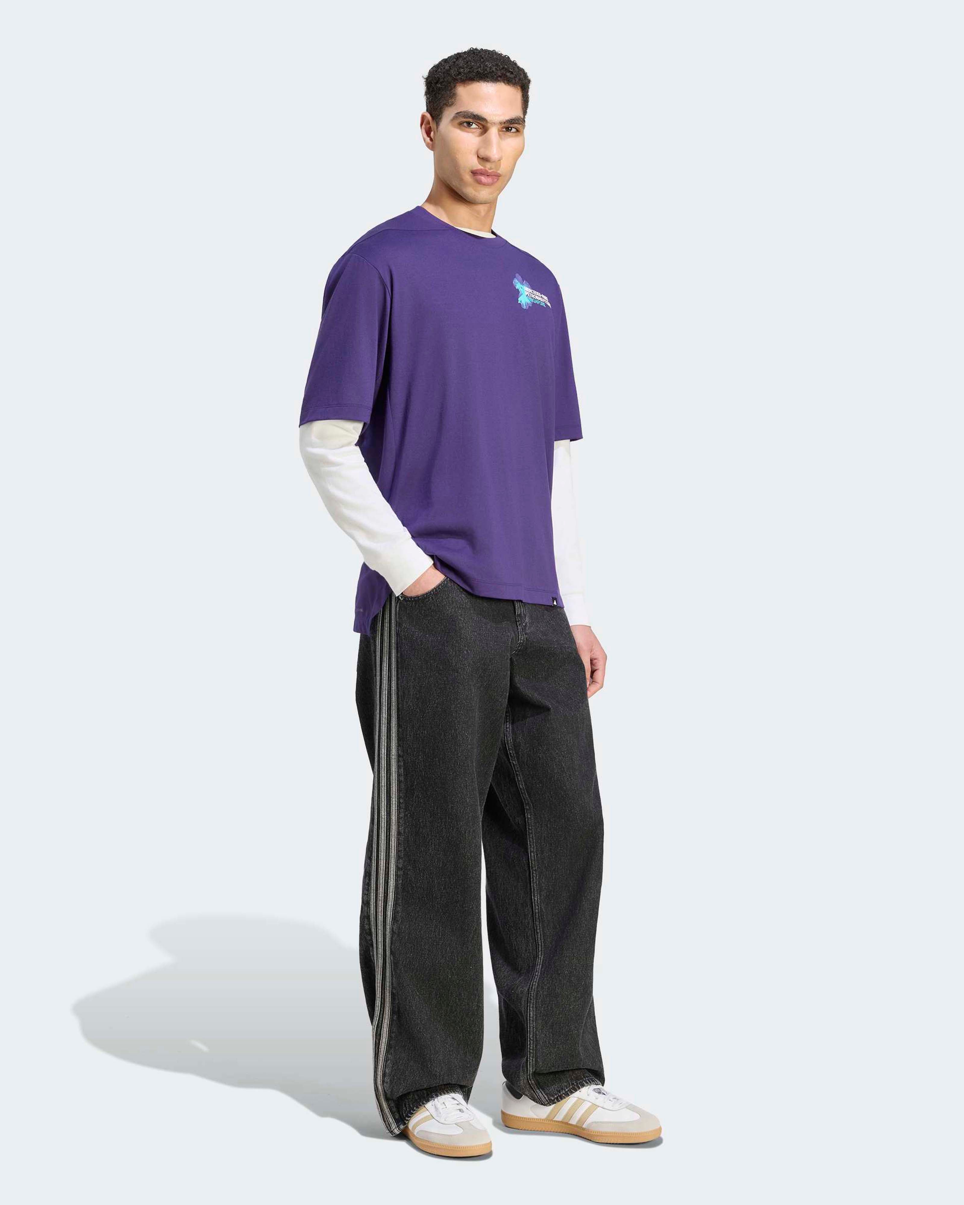 Mens Vanda Bloom T-shirt Purple