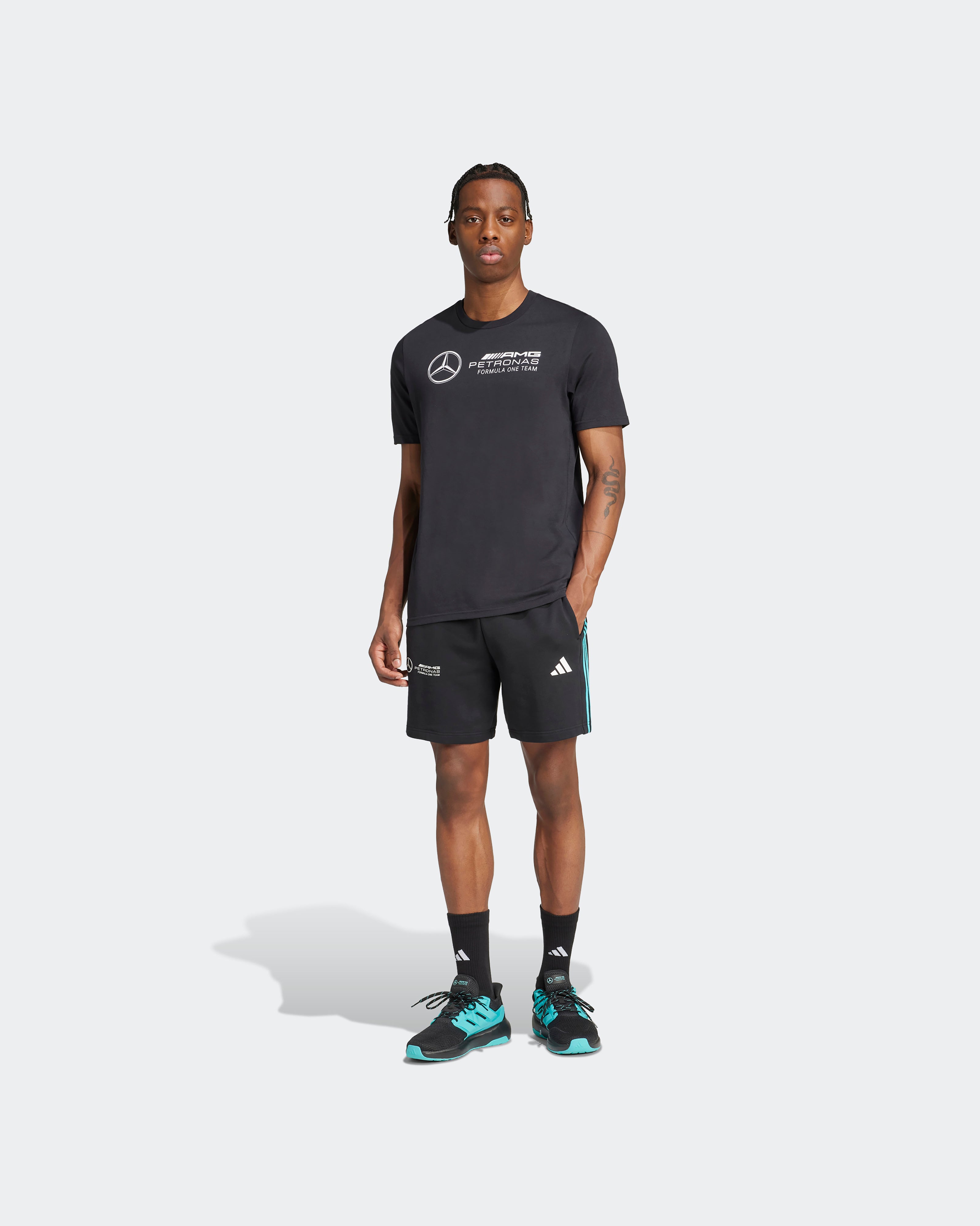 Mens DNA Shorts Black | Official Mercedes-AMG PETRONAS F1 Team Store