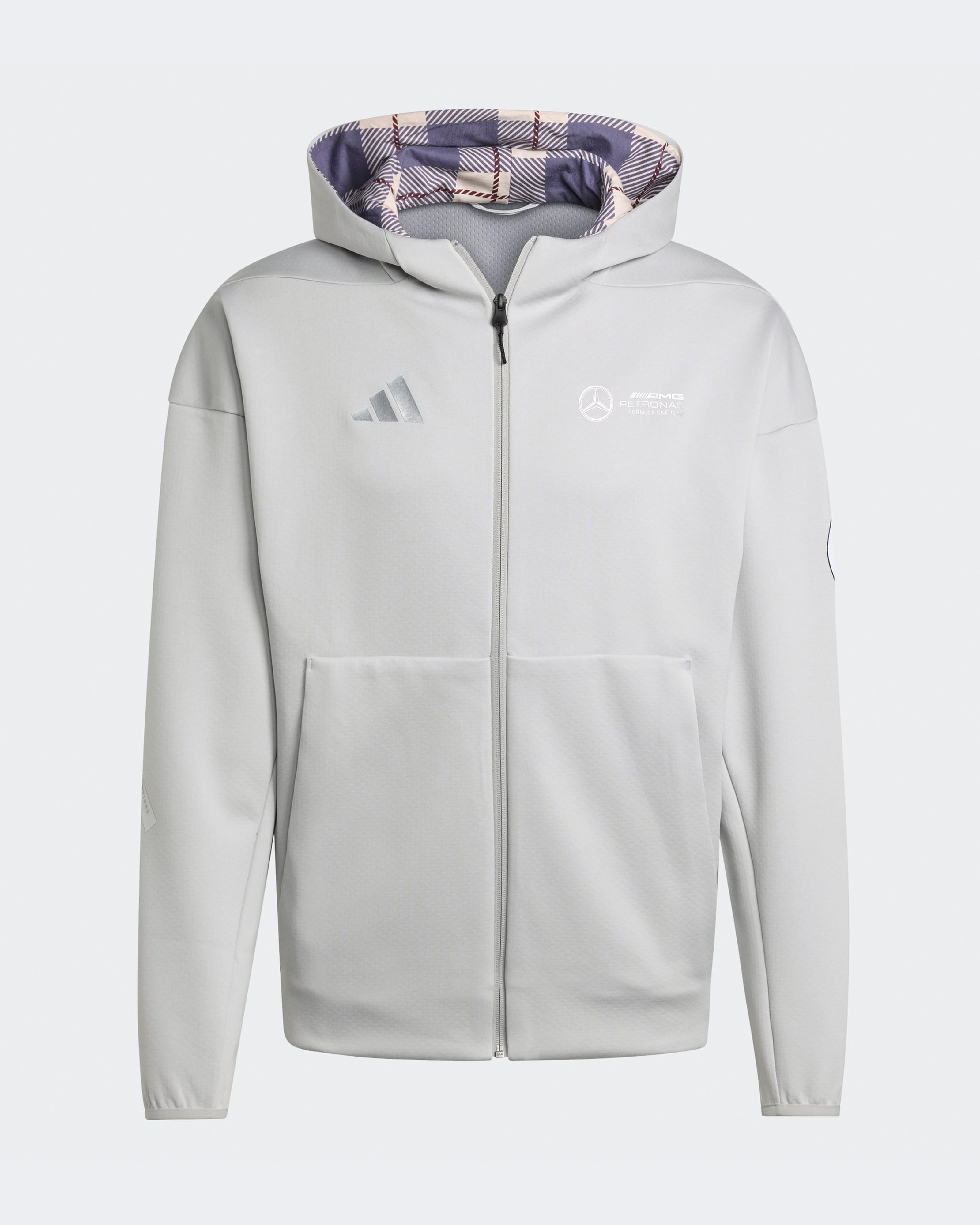 Mens Silver Arrows Full-Zip Hoody Grey | Official Mercedes