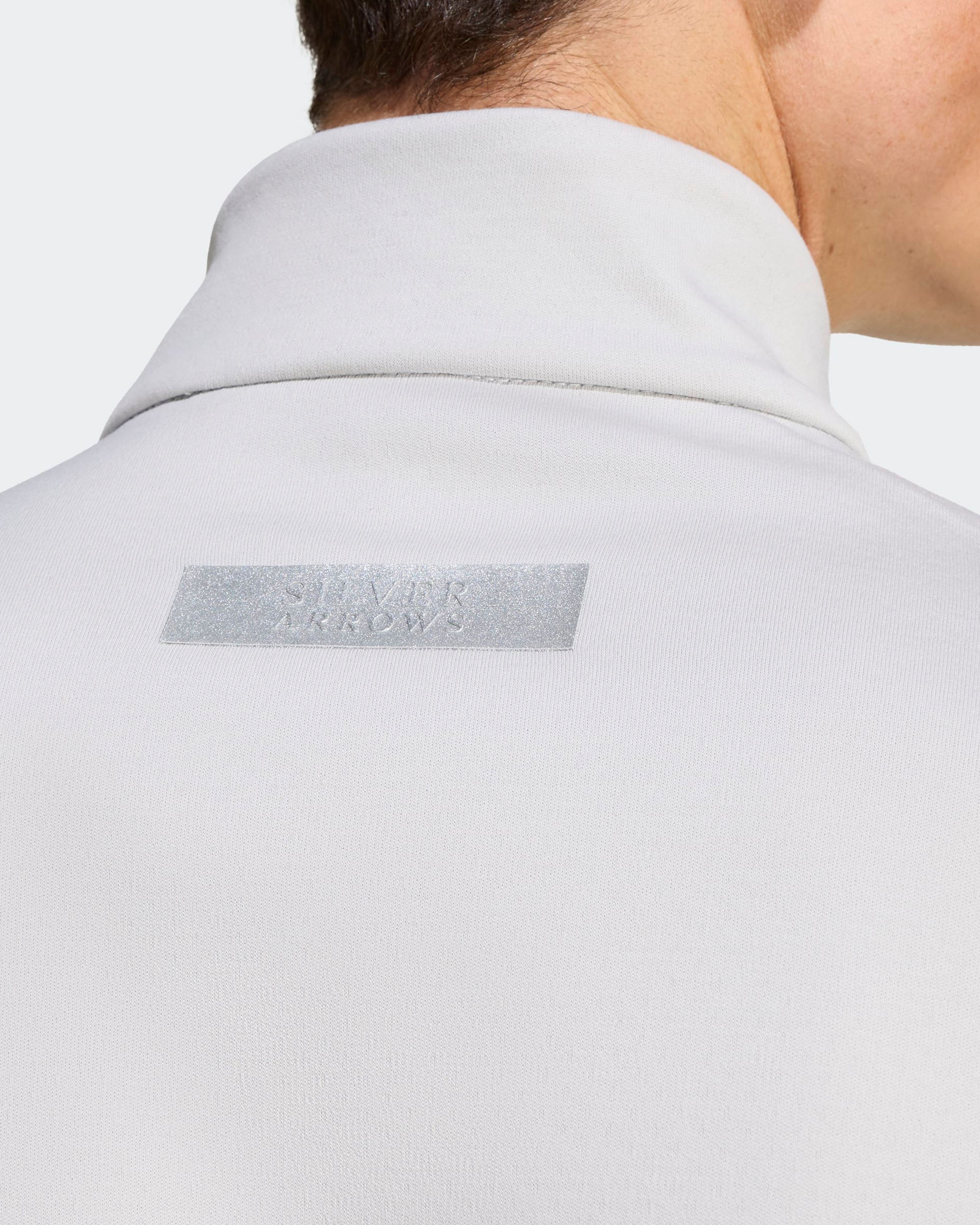 Mens Silver Arrows Quarter Zip Grey
