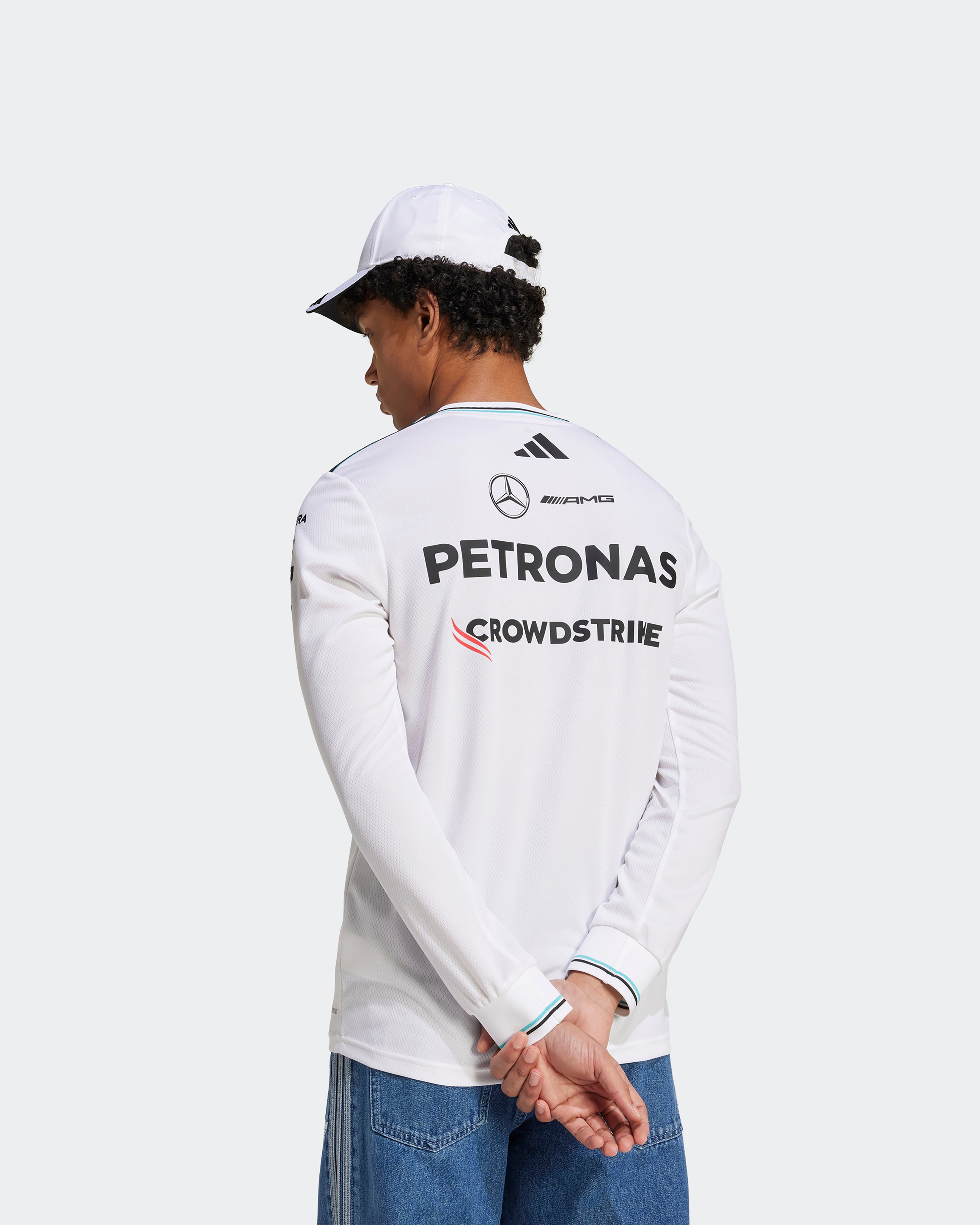 Mens 2025 Authentic Long Sleeve Driver Tee White | Official