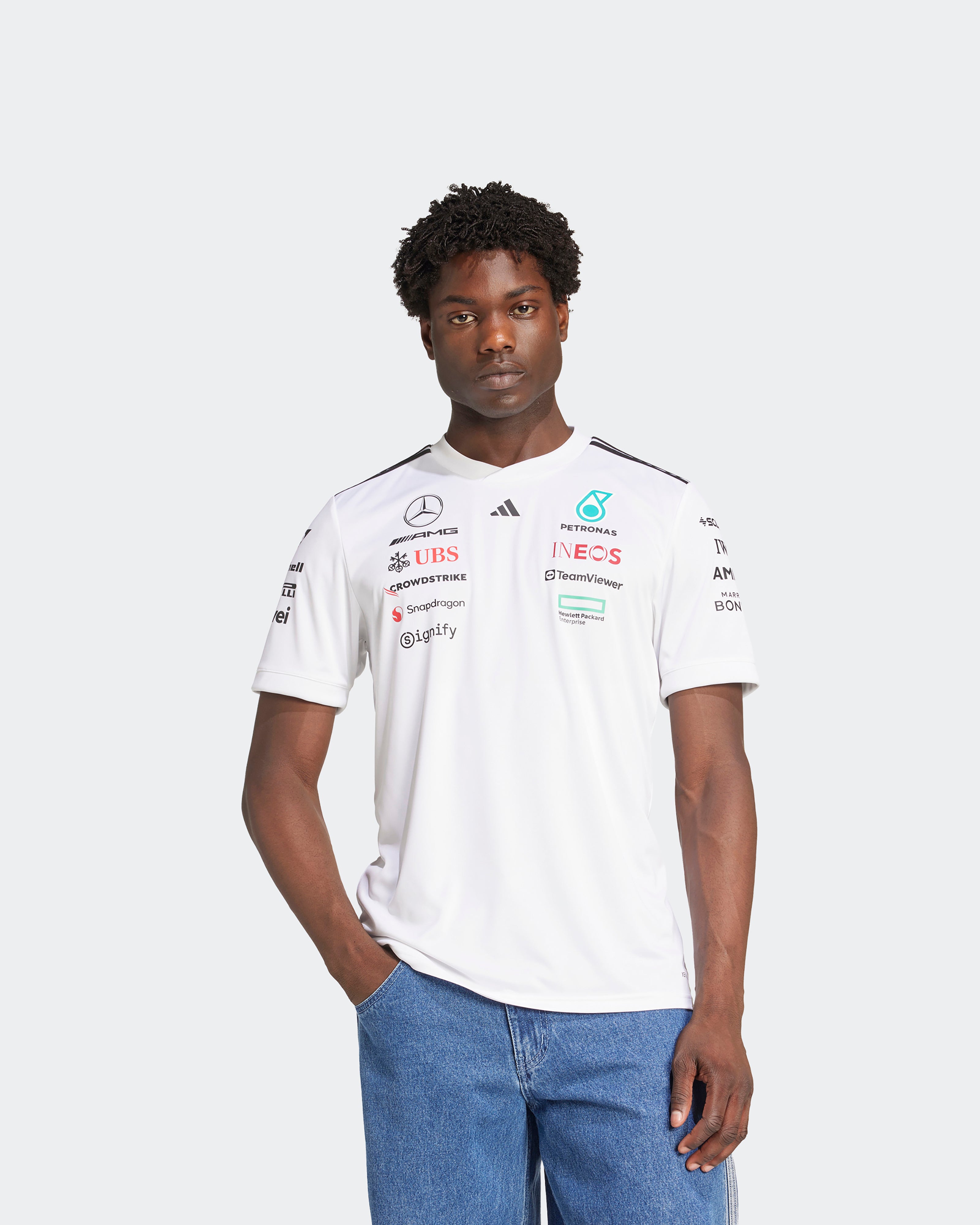 Mens 2025 Team Driver Tee White