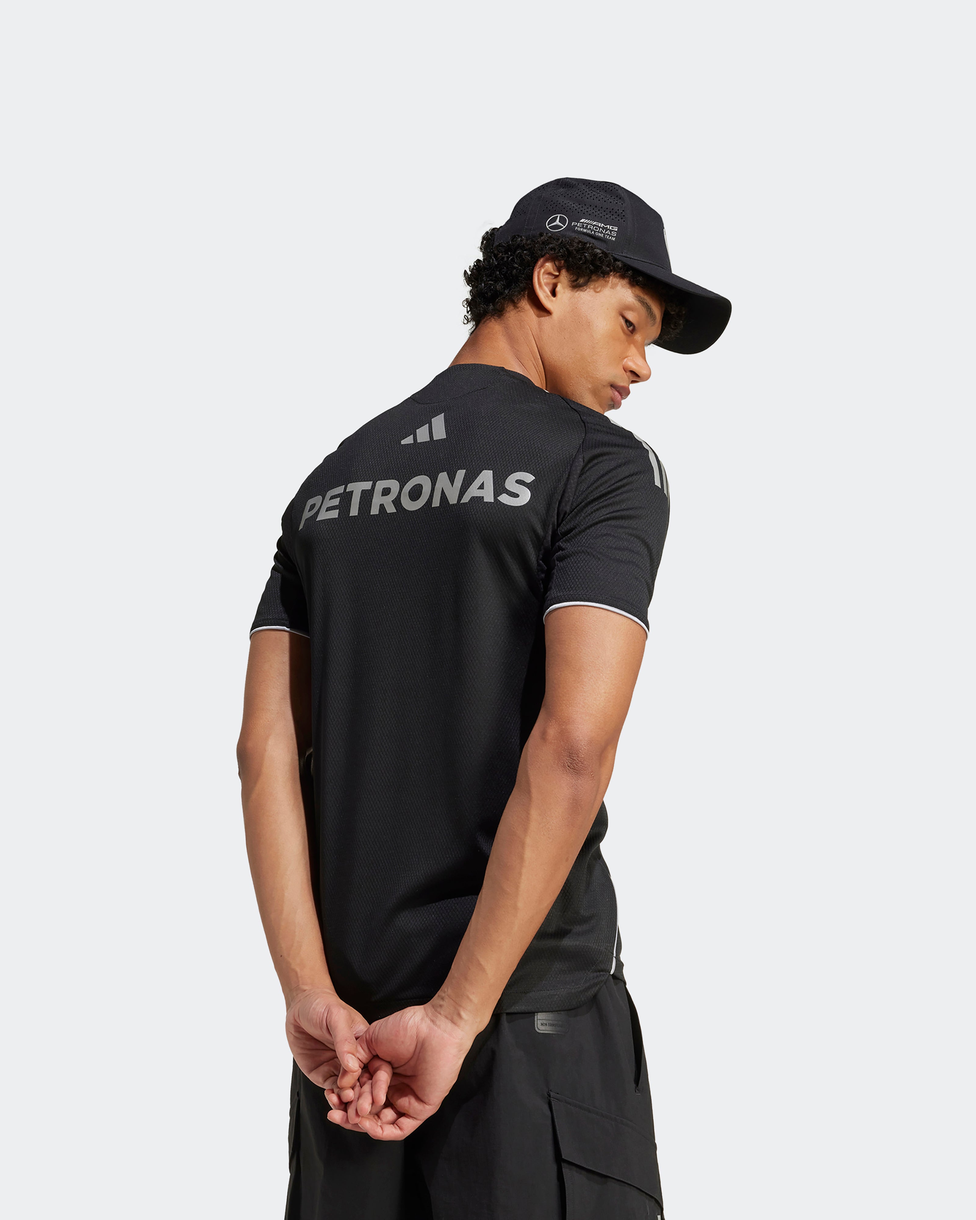 Mens 2025 Mechanics Tee Black | Official Mercedes-AMG PETRONAS F1