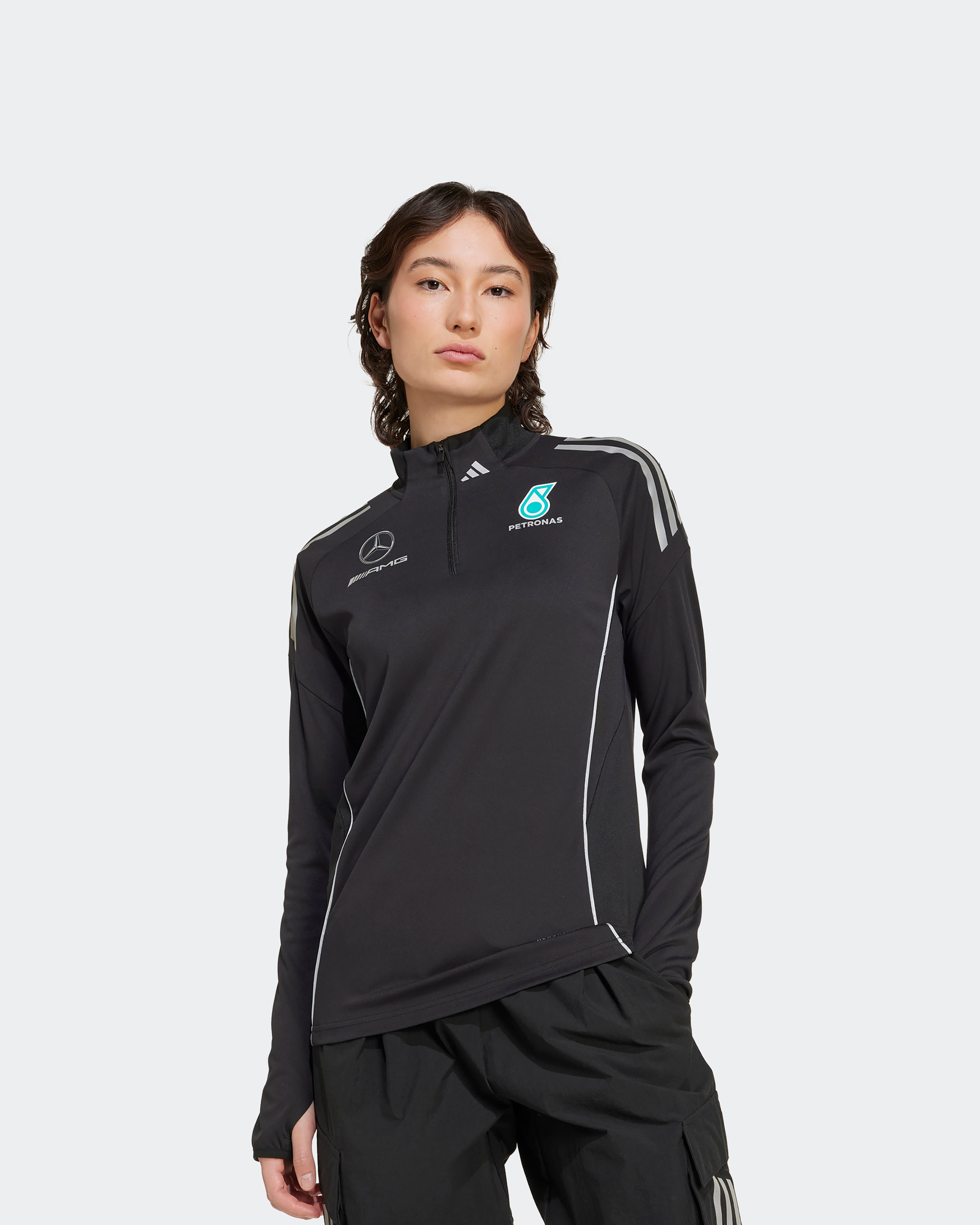 Womens 2025 Mechanics Top Black | Official Mercedes-AMG PETRONAS