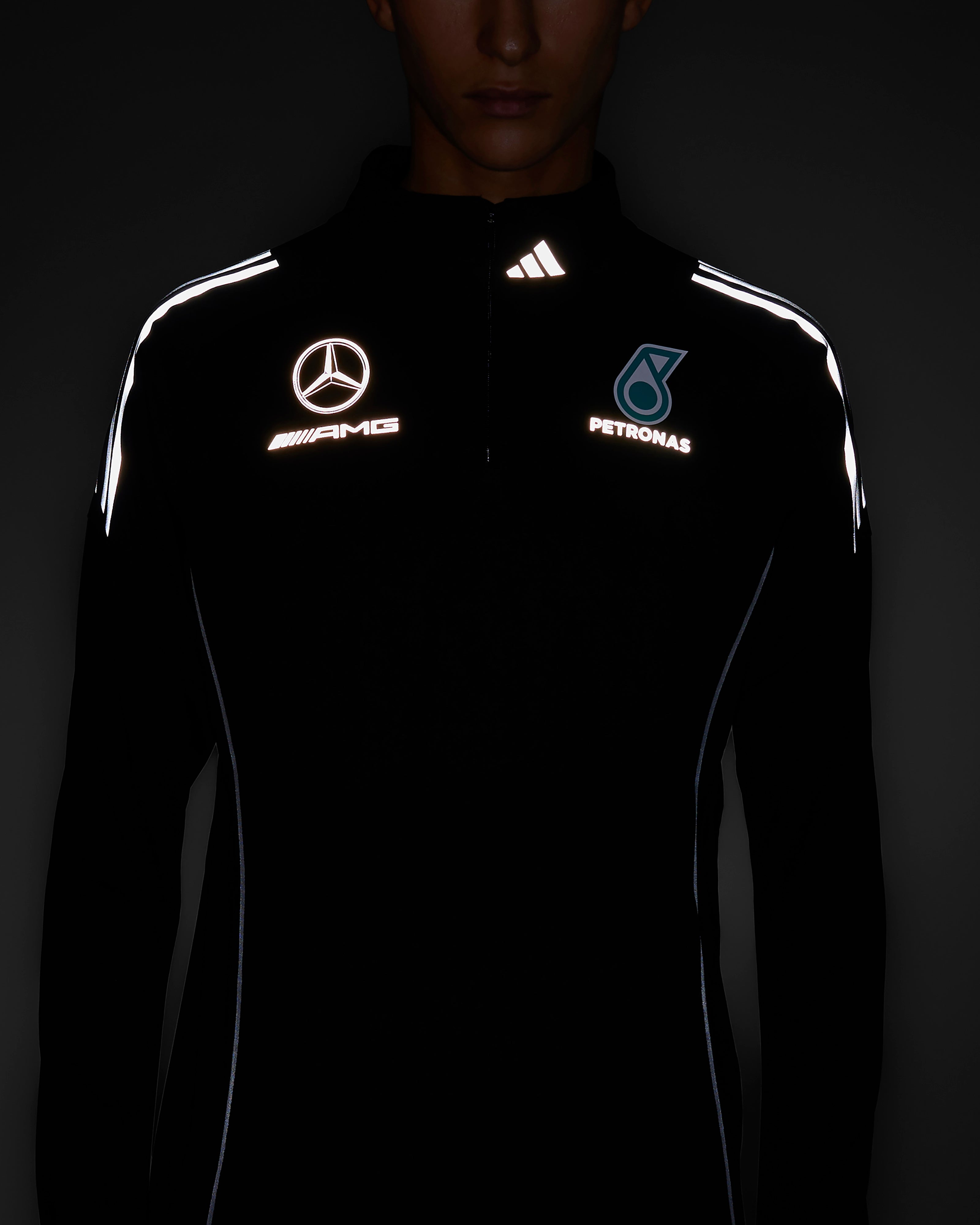 Mens 2025 Mechanics Top Black | Official Mercedes-AMG PETRONAS F1