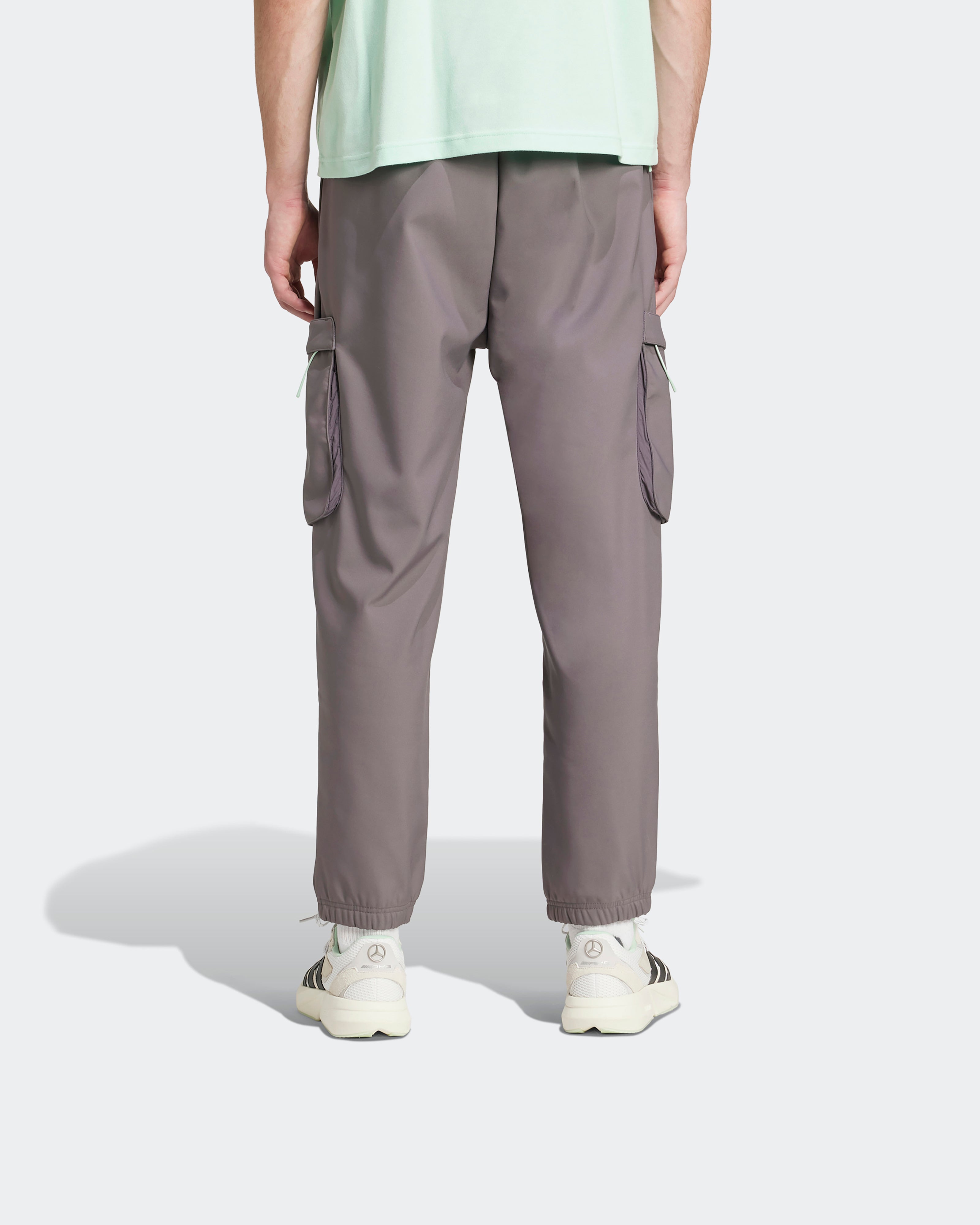 Mens Premium Woven Joggers Grey | Official Mercedes-AMG PETRONAS