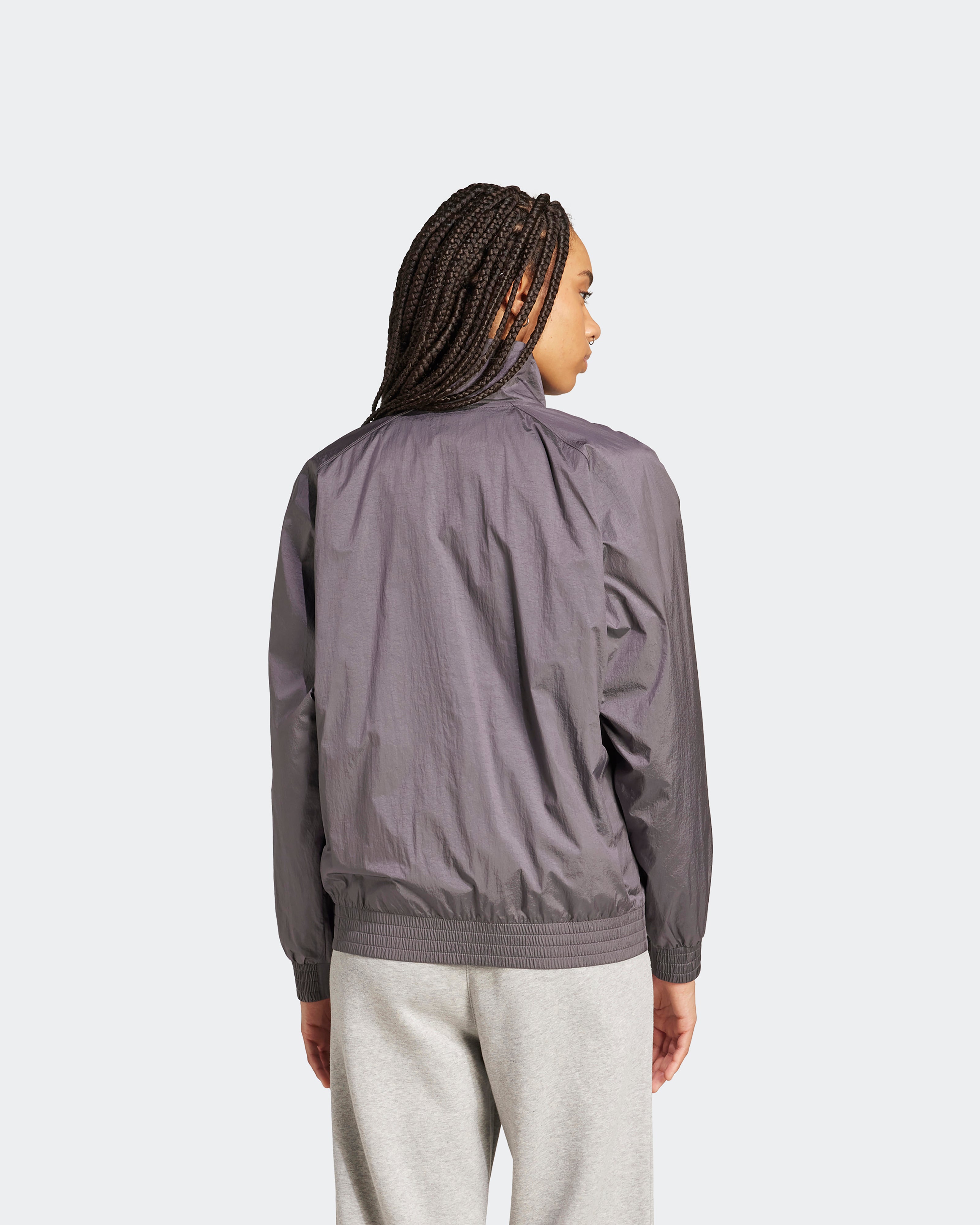 Womens Premium Woven Track Top Grey