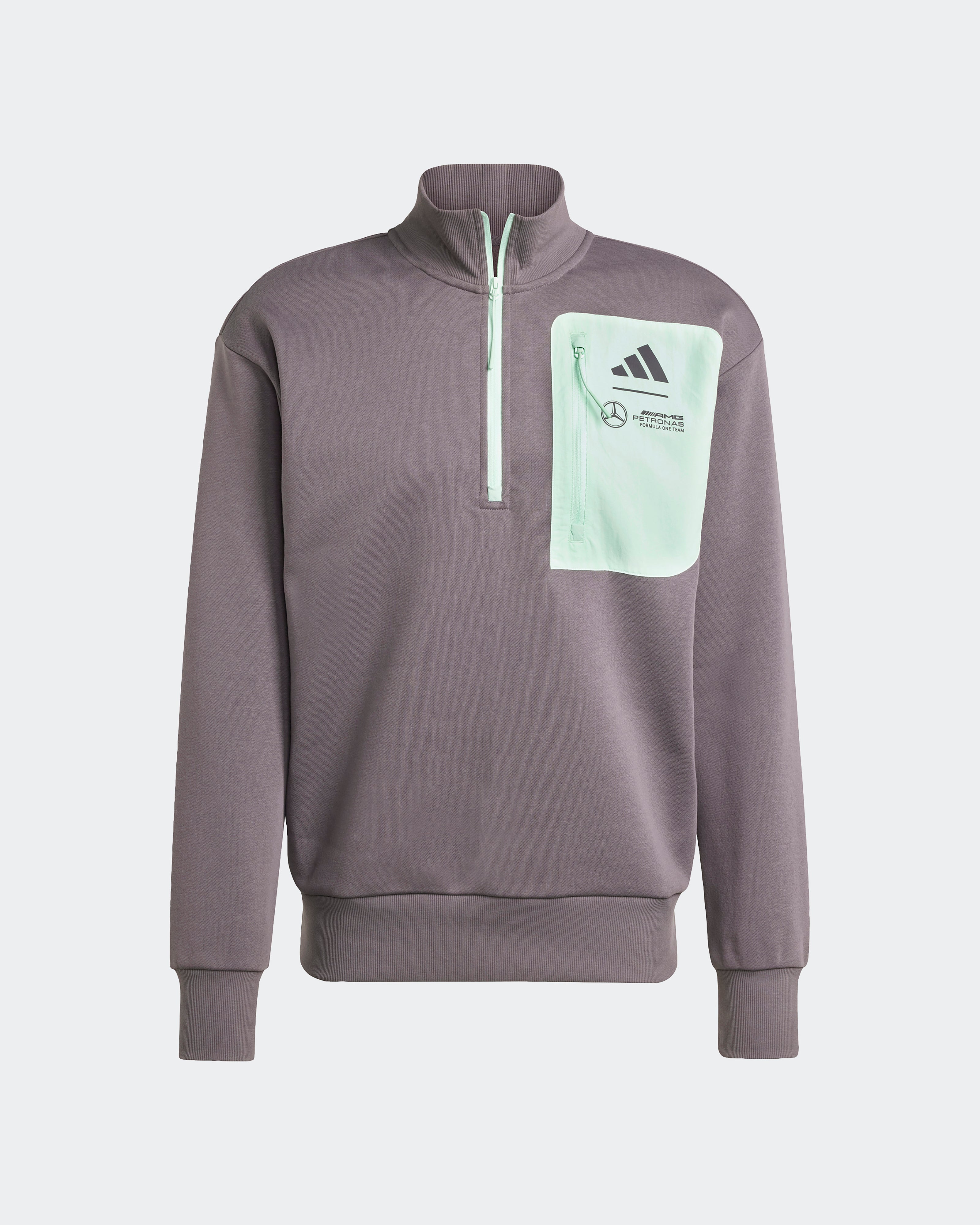 Mens Premium Woven Fleece Top Grey | Official Mercedes-AMG
