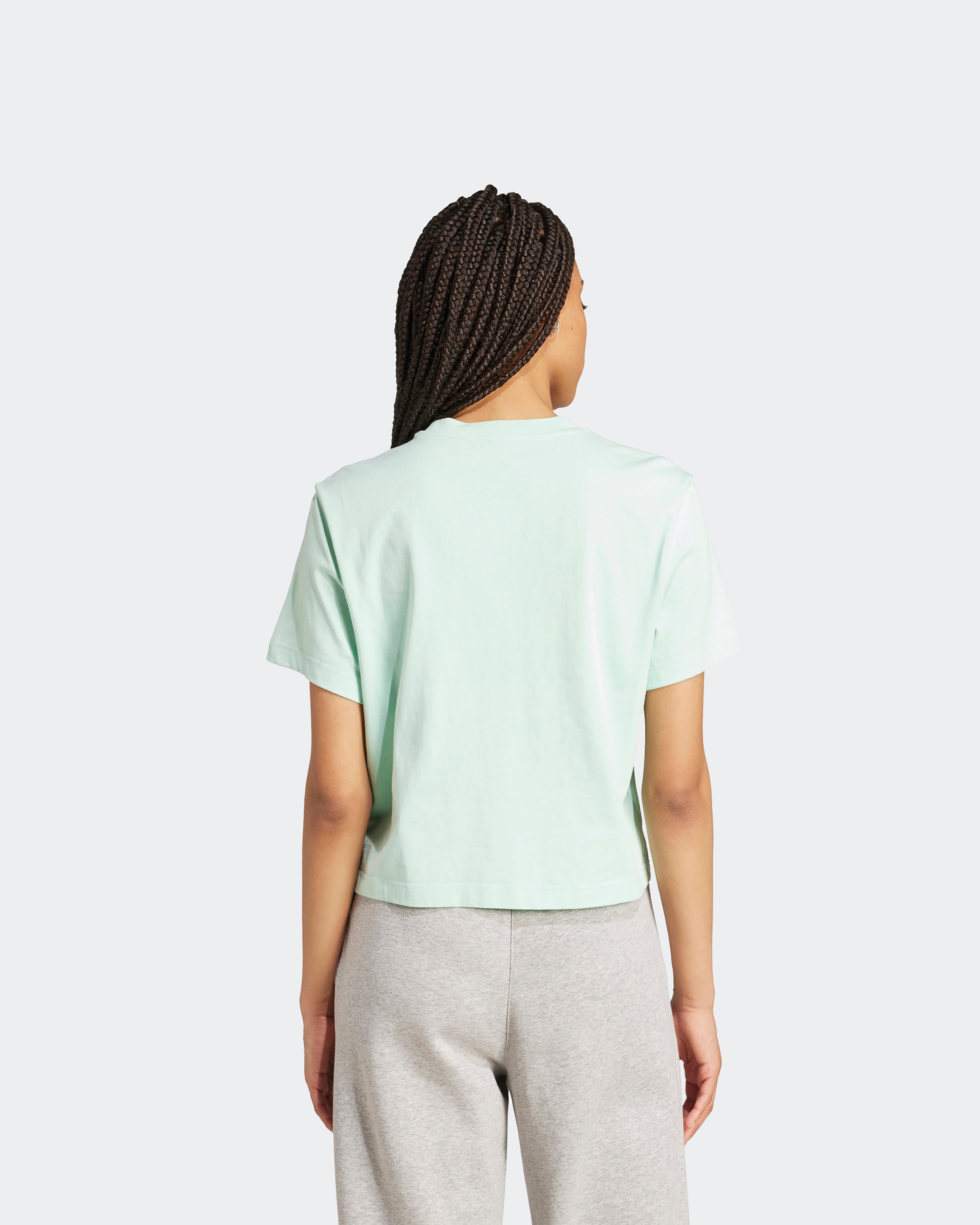 売れ筋商品|||アディダス カットソー トップス レディース Women's Green Mercedes-AMG Petronas F1 Team Fan Wear Premium Cropped Top Green Womens Premium Woven Crop T-Shirt Green | Official Mercedes