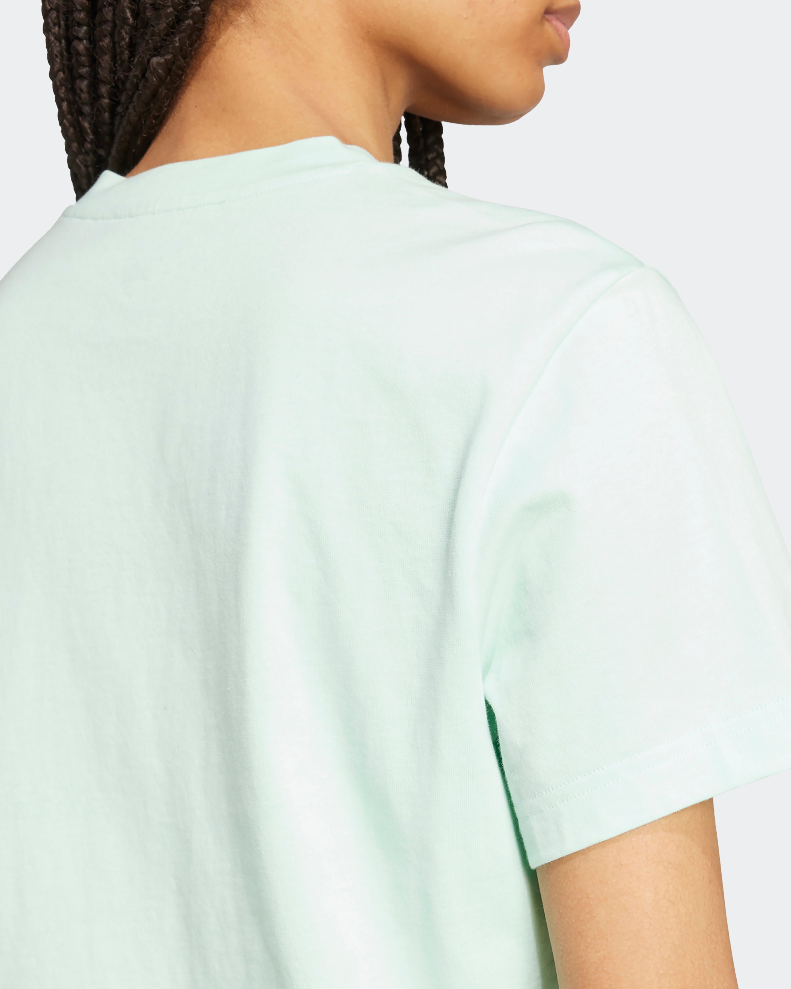 Womens Premium Woven Crop T-Shirt Green