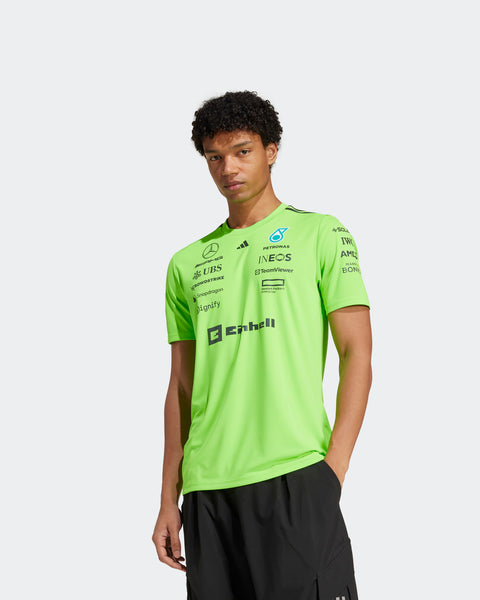 adidas★MERCEDES-F1 チーム Premium Woven Graphic Tee★25新作 Mercedes AMG Petronas F1 Team x Adidas Mens Premium Woven