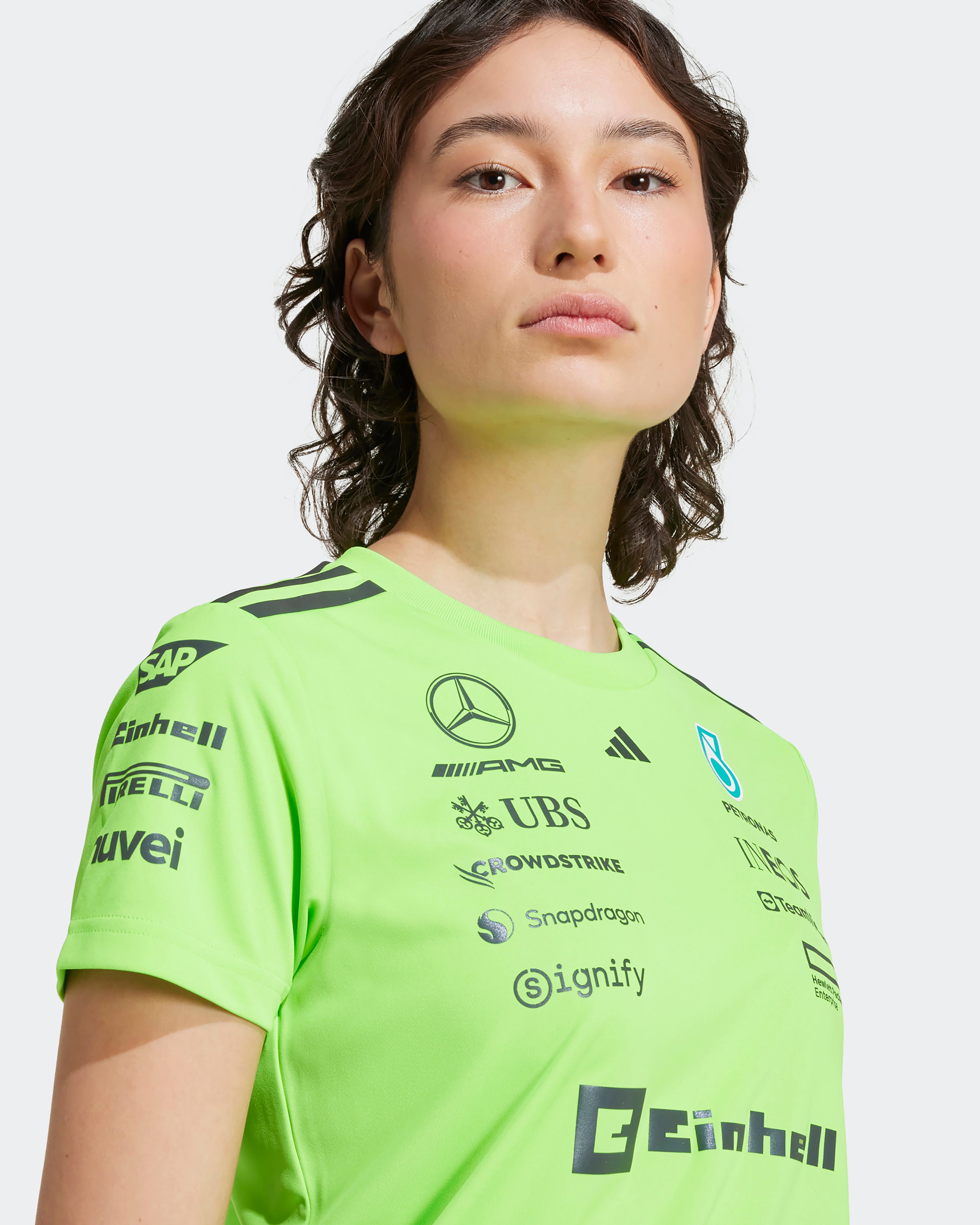 Womens 2025 Team Set Up Tee Green | Official Mercedes-AMG