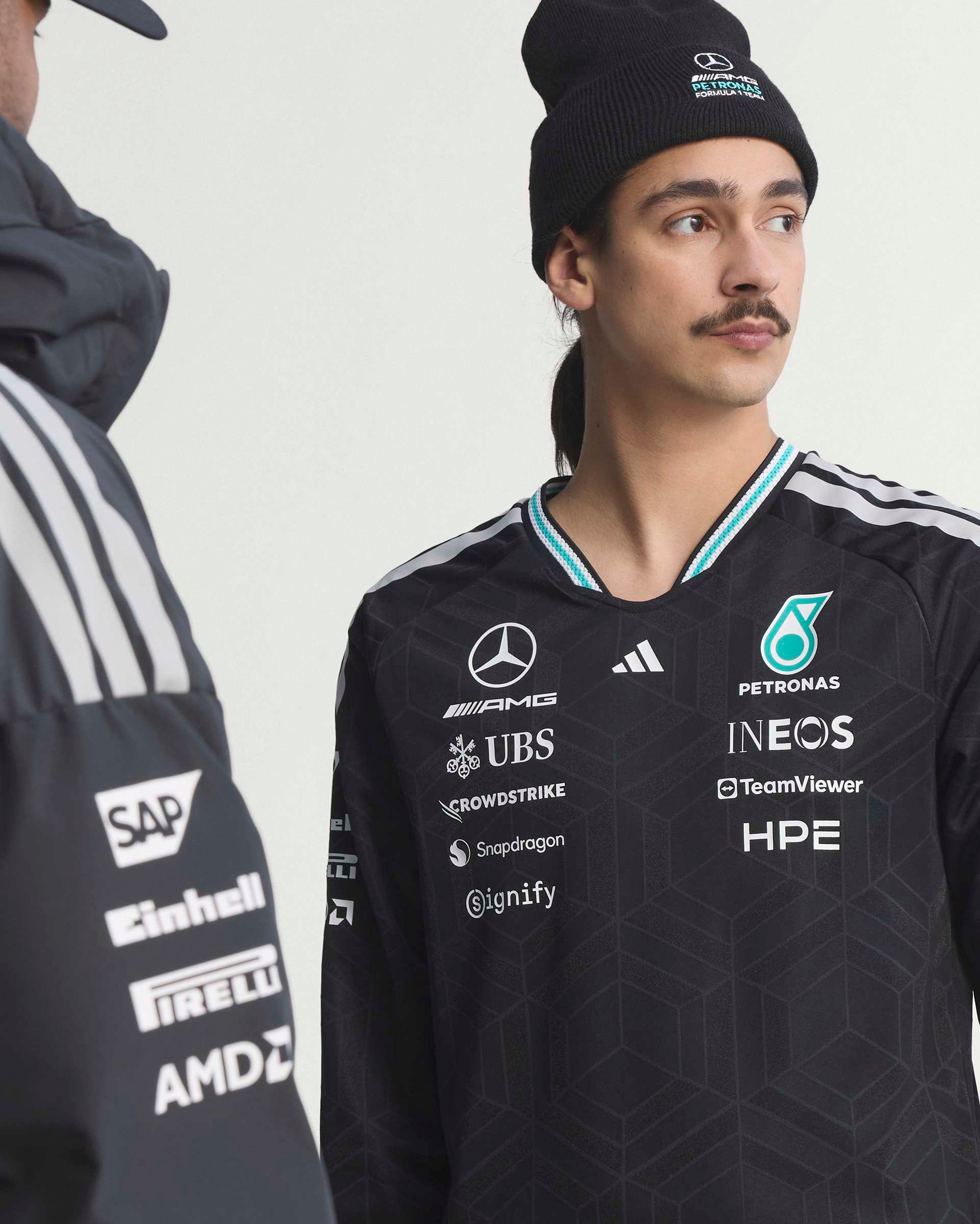 Men's 2026 Authentic Driver Long Sleeve Tee - Black | Mercedes-AMG