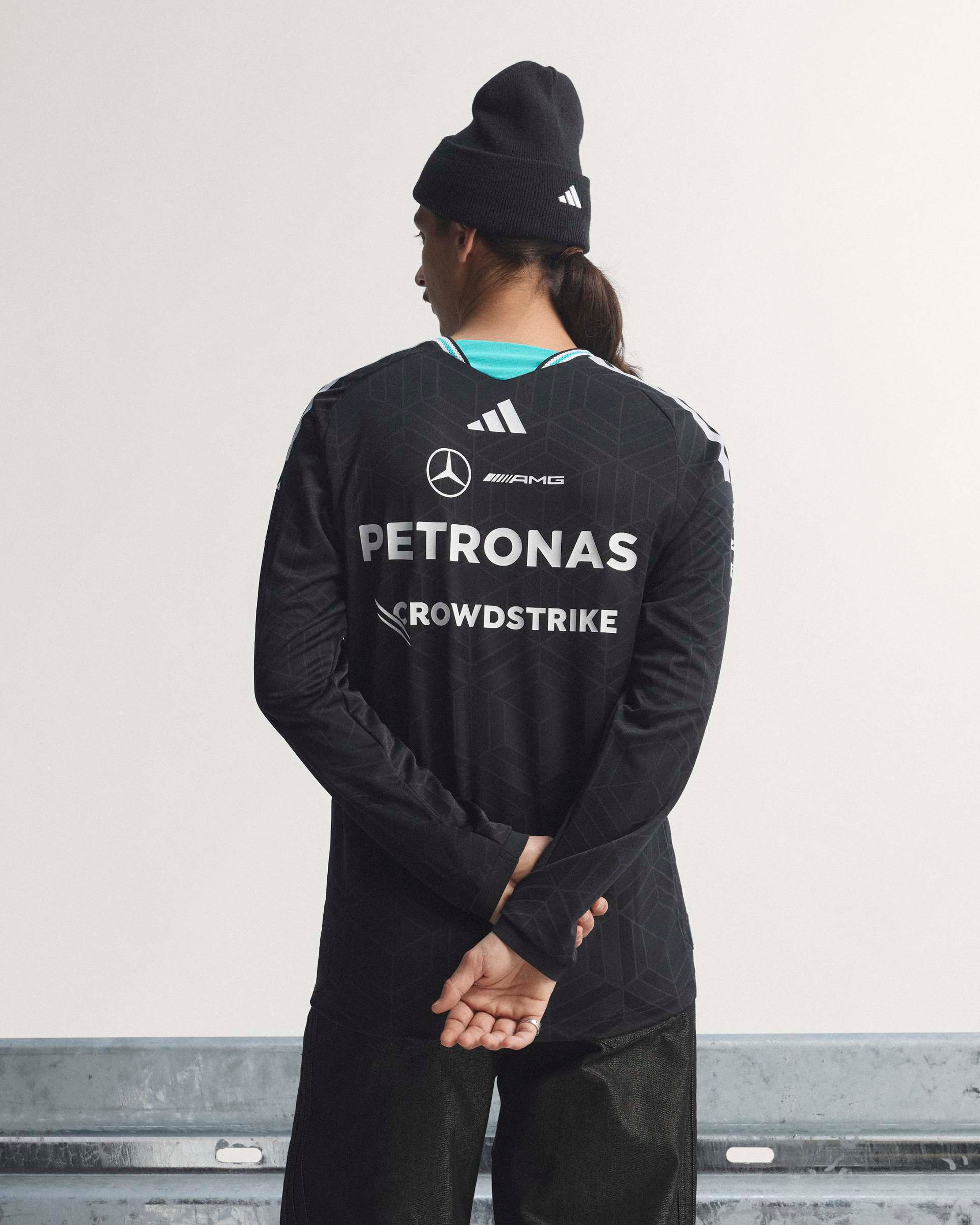 Men's 2026 Authentic Driver Long Sleeve Tee - Black | Mercedes-AMG
