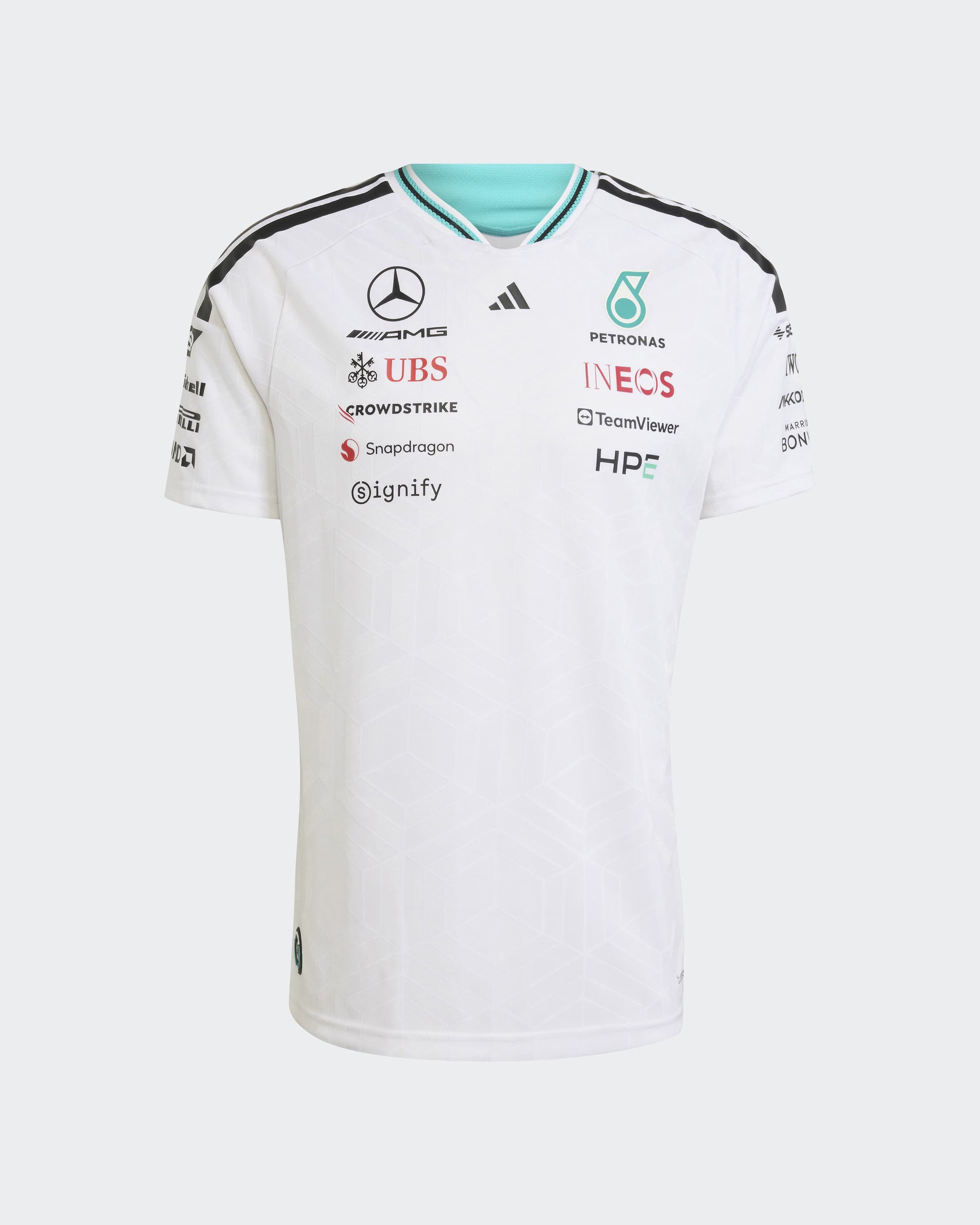 2026 Men's Authentic Driver Tee White | Mercedes-AMG PETRONAS F1