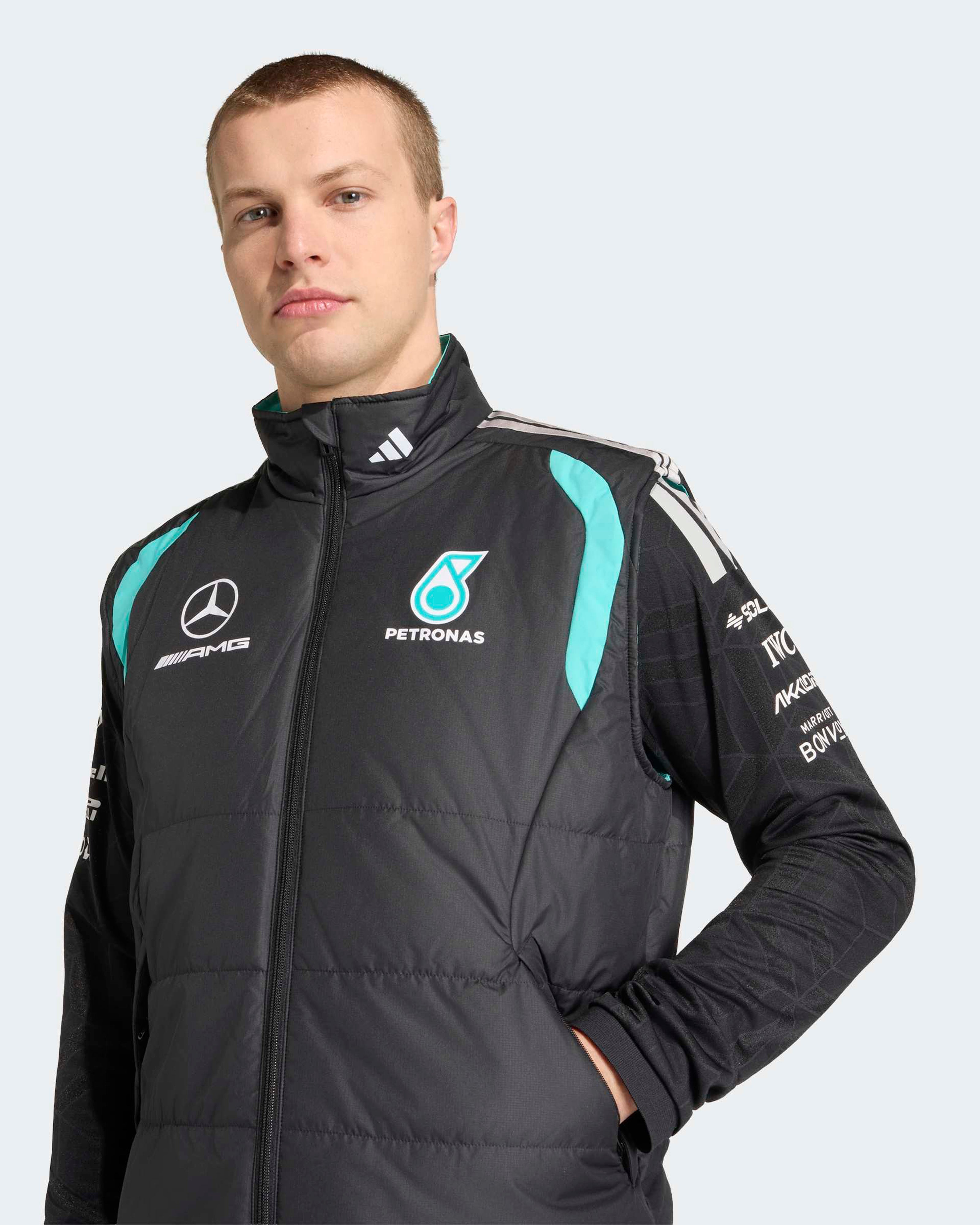 2026 Men's Mechanics Vest - Black | Mercedes-AMG PETRONAS F1 Team