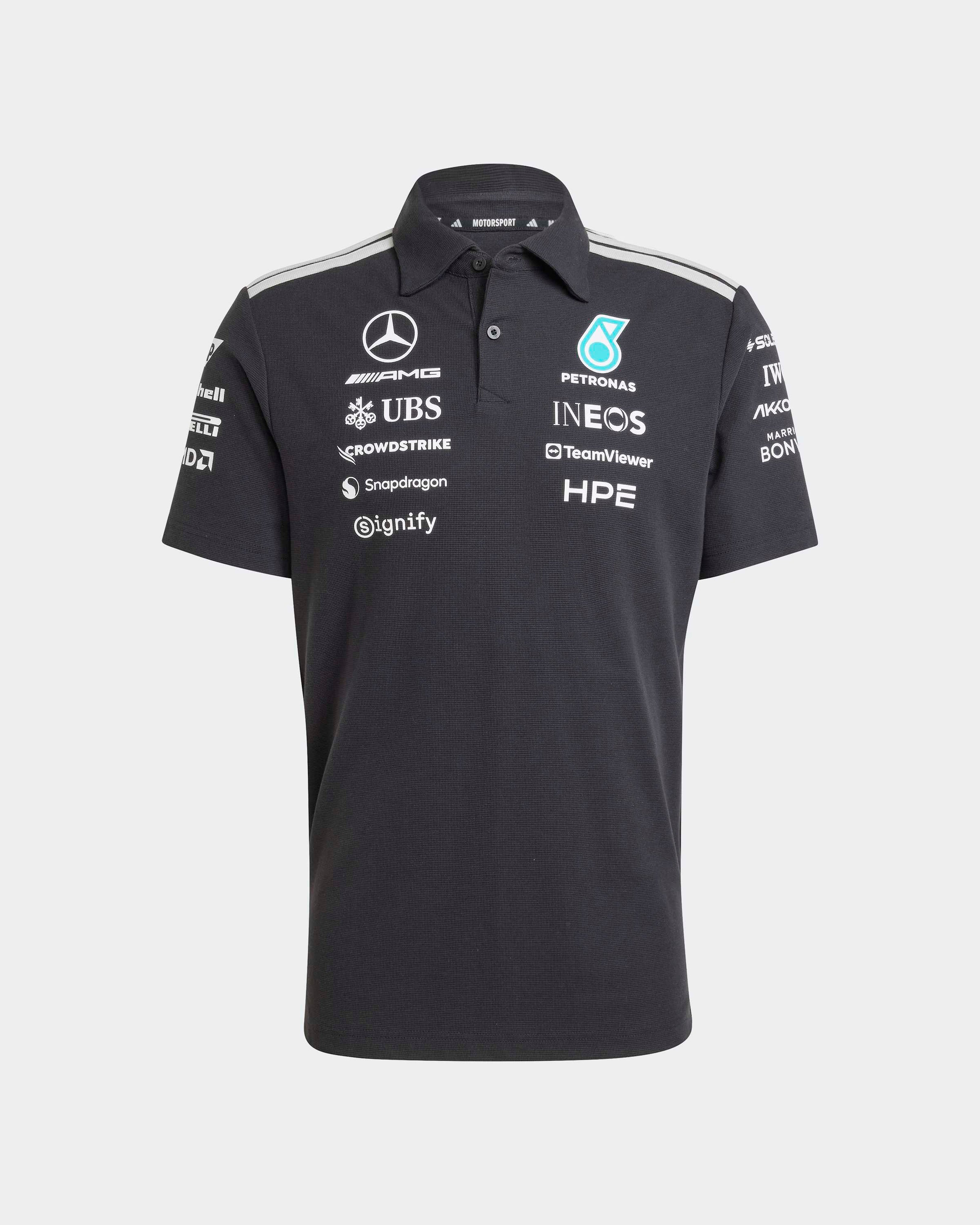 Men's 2026 Team Polo Shirt - Black | Mercedes-AMG PETRONAS F1