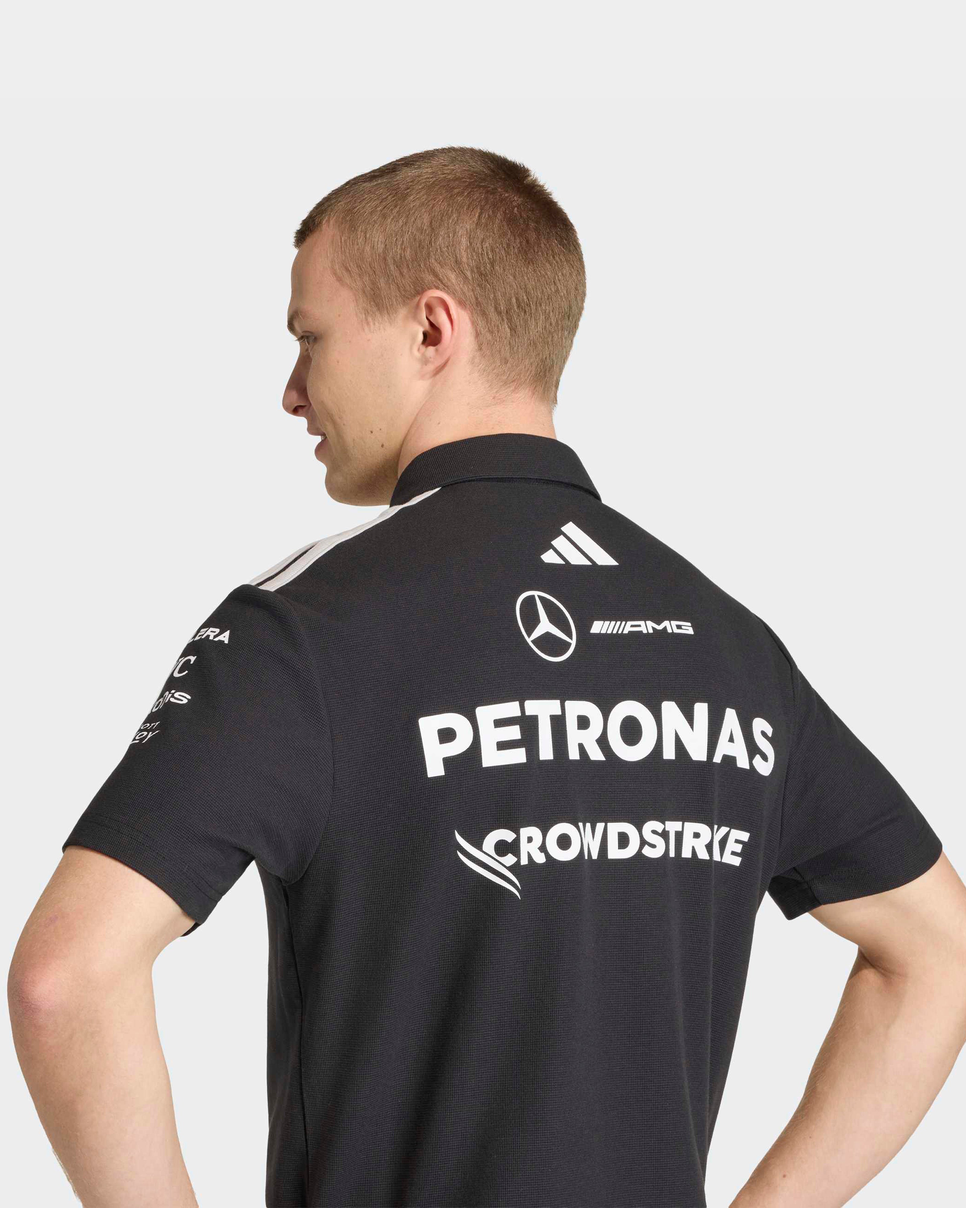 2026メルセデスAMG ポロシャツF1 Lサイズ Men's 2026 Team Polo Shirt - White | Official Mercedes-AMG
