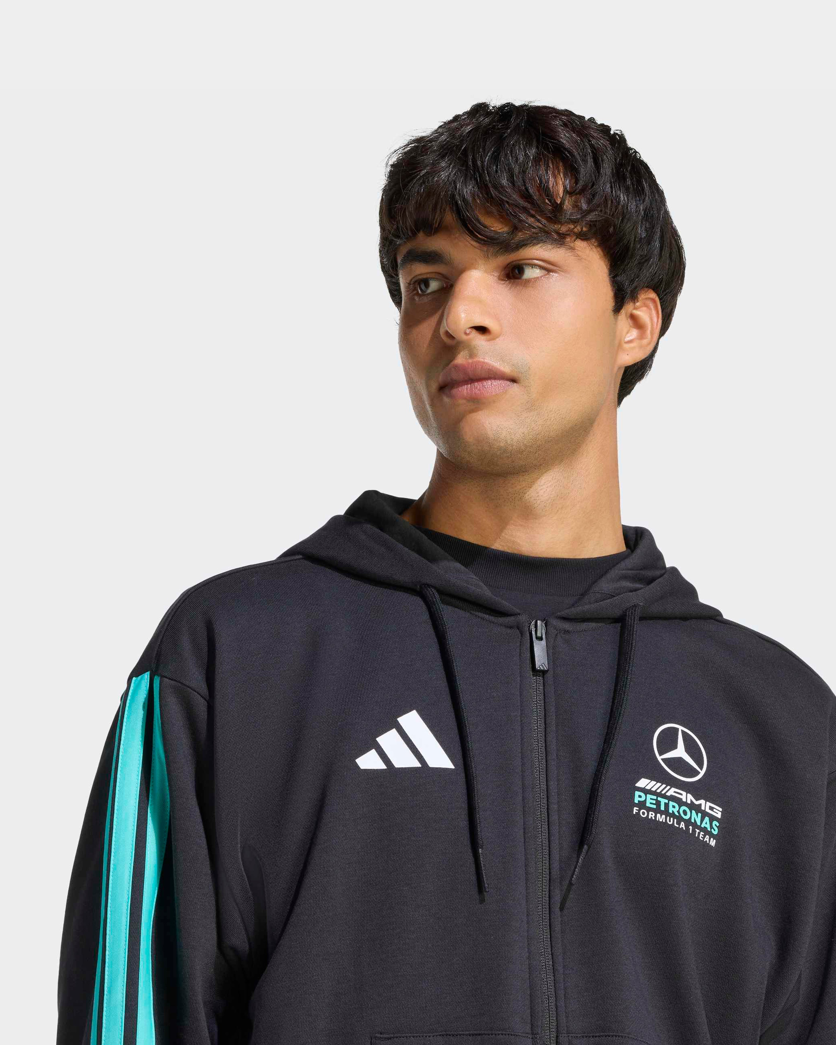 2026 Men's DNA Full-Zip Hoodie Black | Mercedes-AMG PETRONAS F1