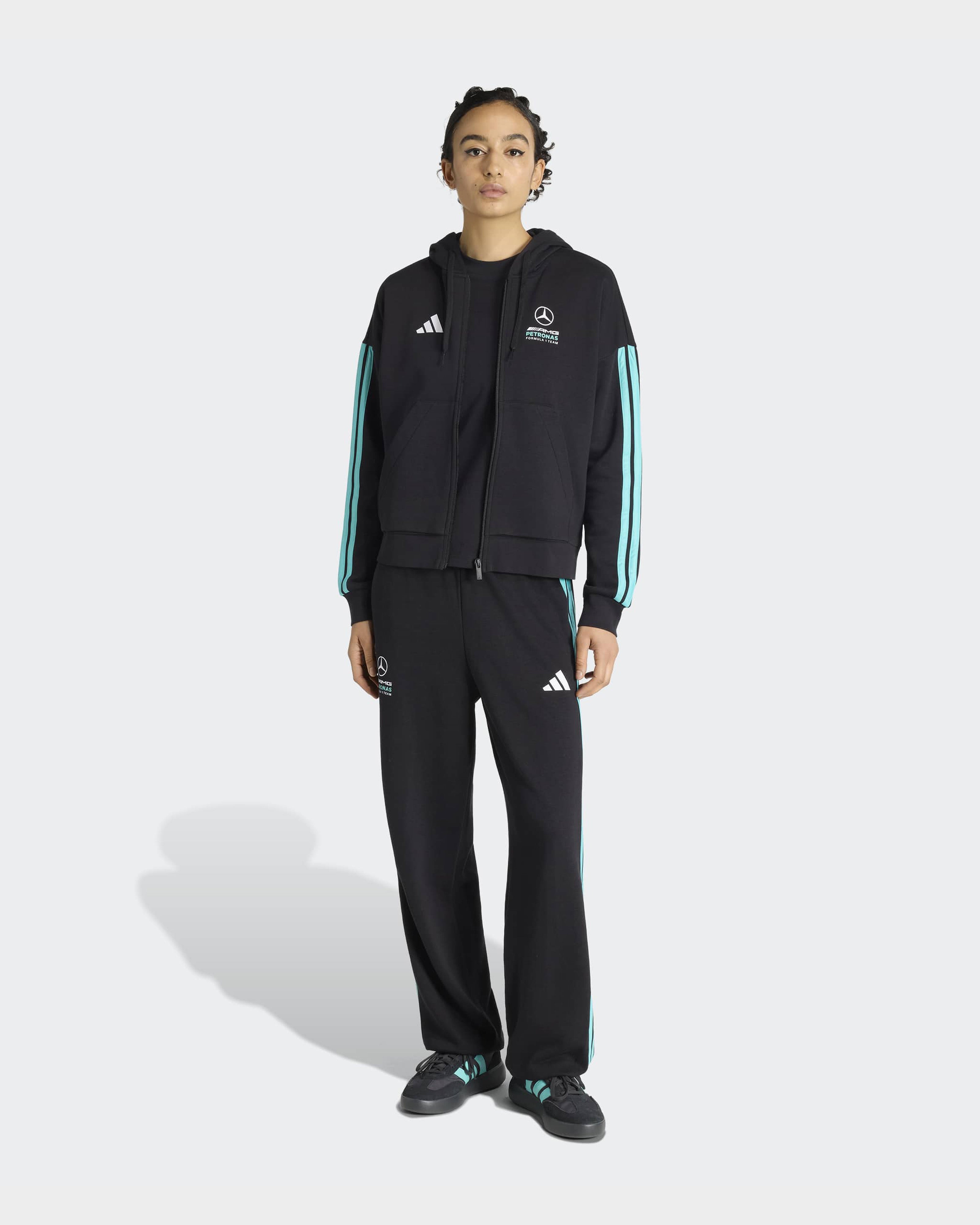 2026 Women's DNA Full-Zip Hoodie - Black | Mercedes-AMG PETRONAS