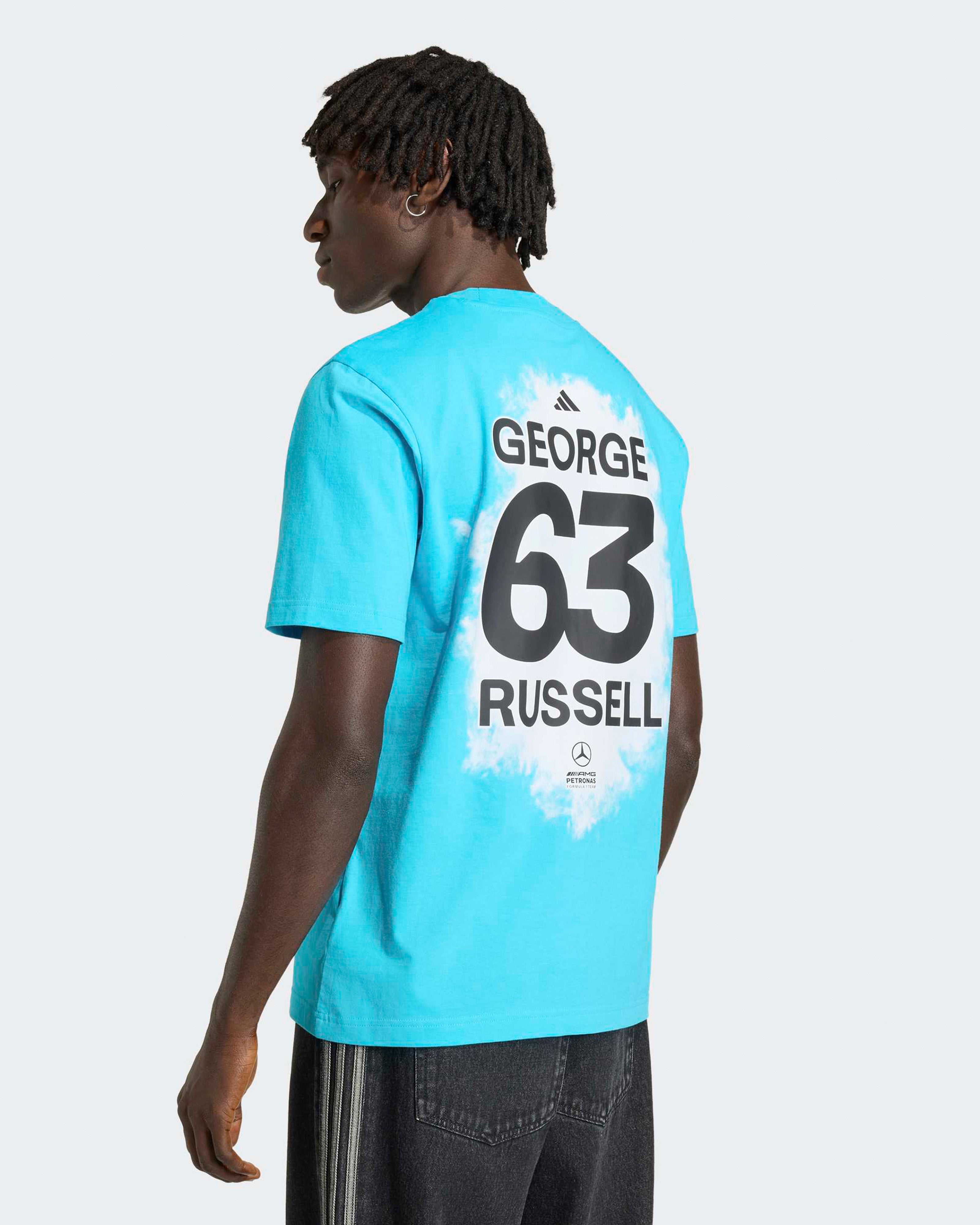 2026 George Russell Men's Blue T-Shirt | Mercedes-AMG PETRONAS F1