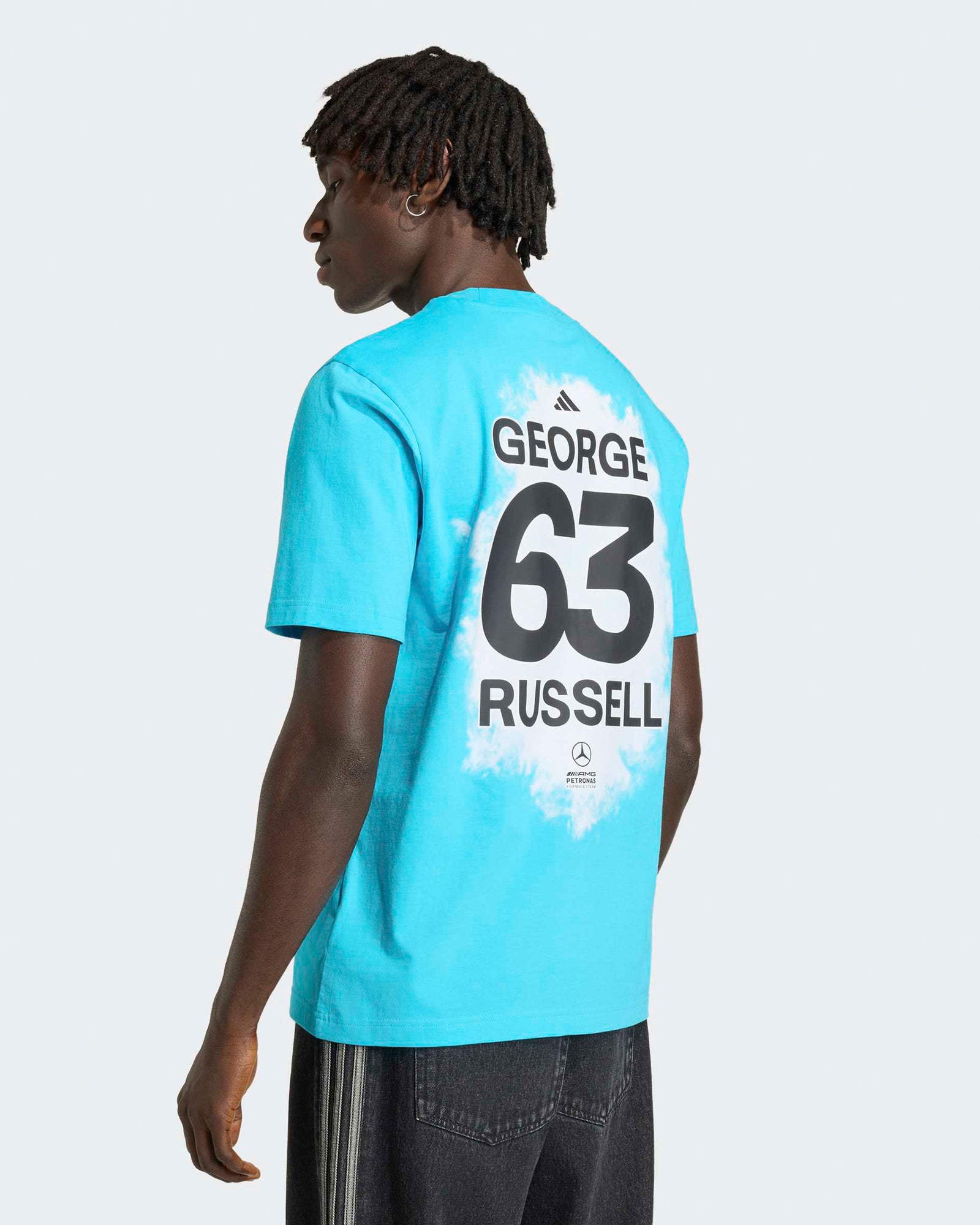 Mens George Russell T-shirt Blue