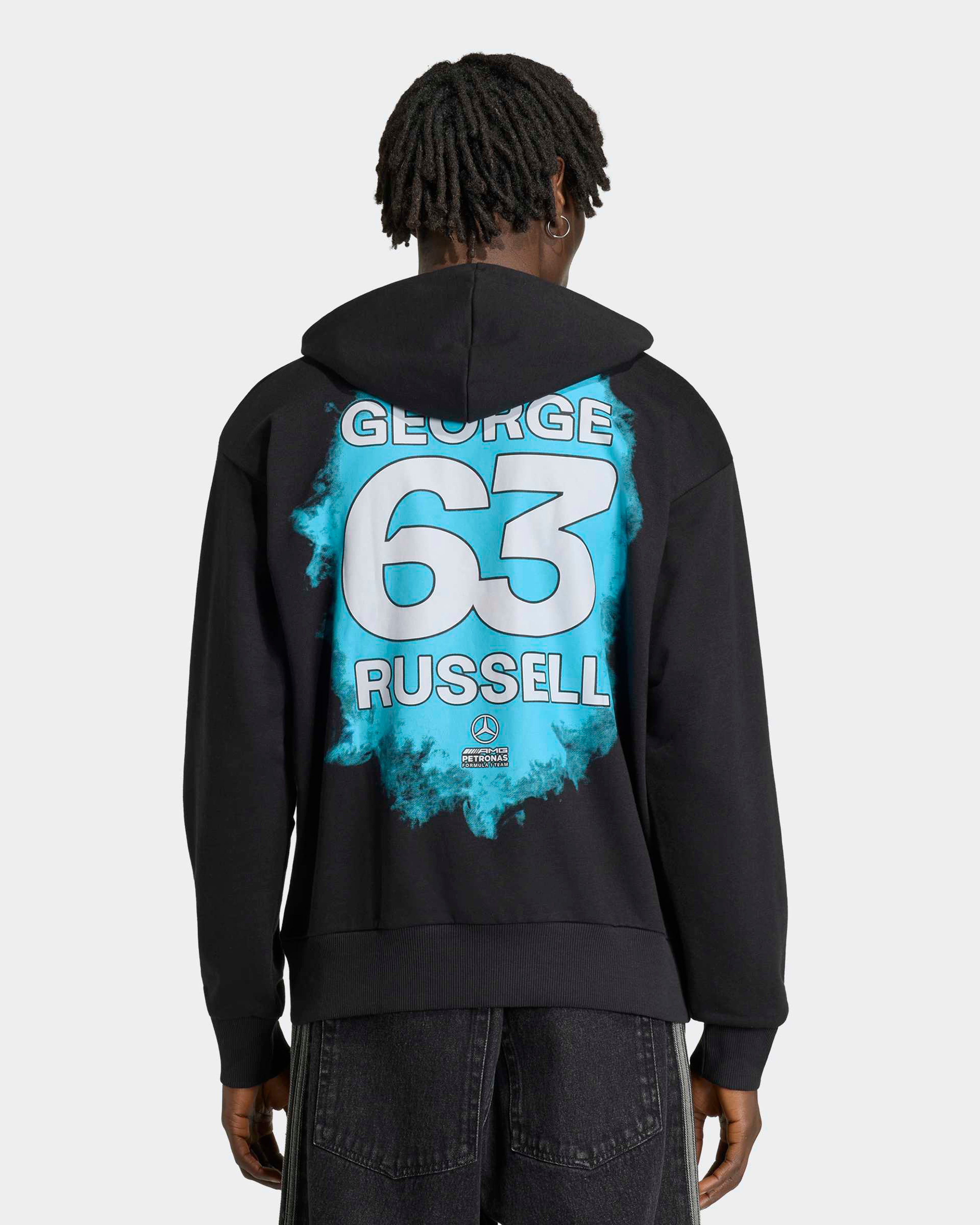 2026 George Russell Men's Hoodie Black | Mercedes-AMG PETRONAS F1