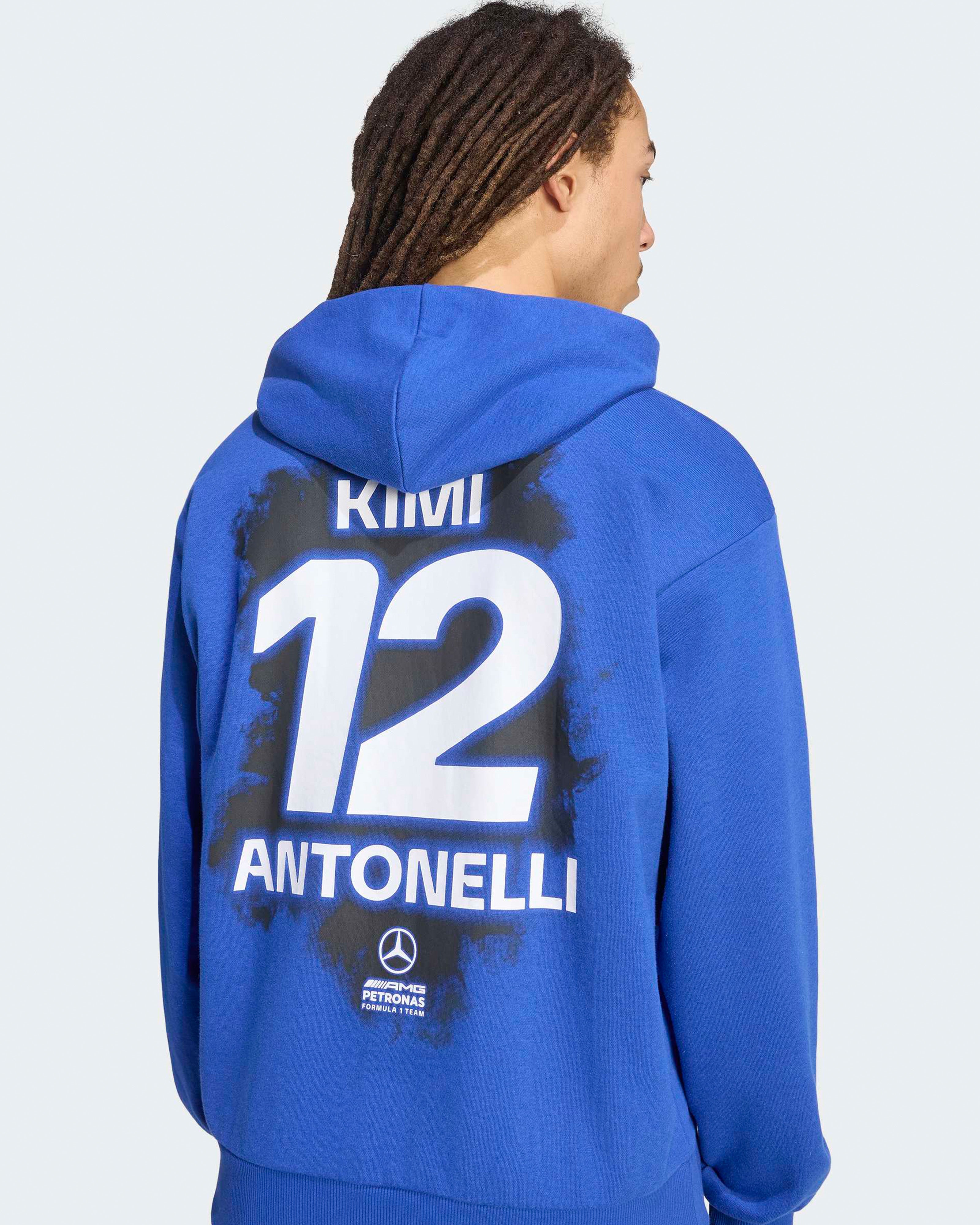 2026 Kimi Antonelli Men's Hoodie Blue | Mercedes-AMG PETRONAS F1