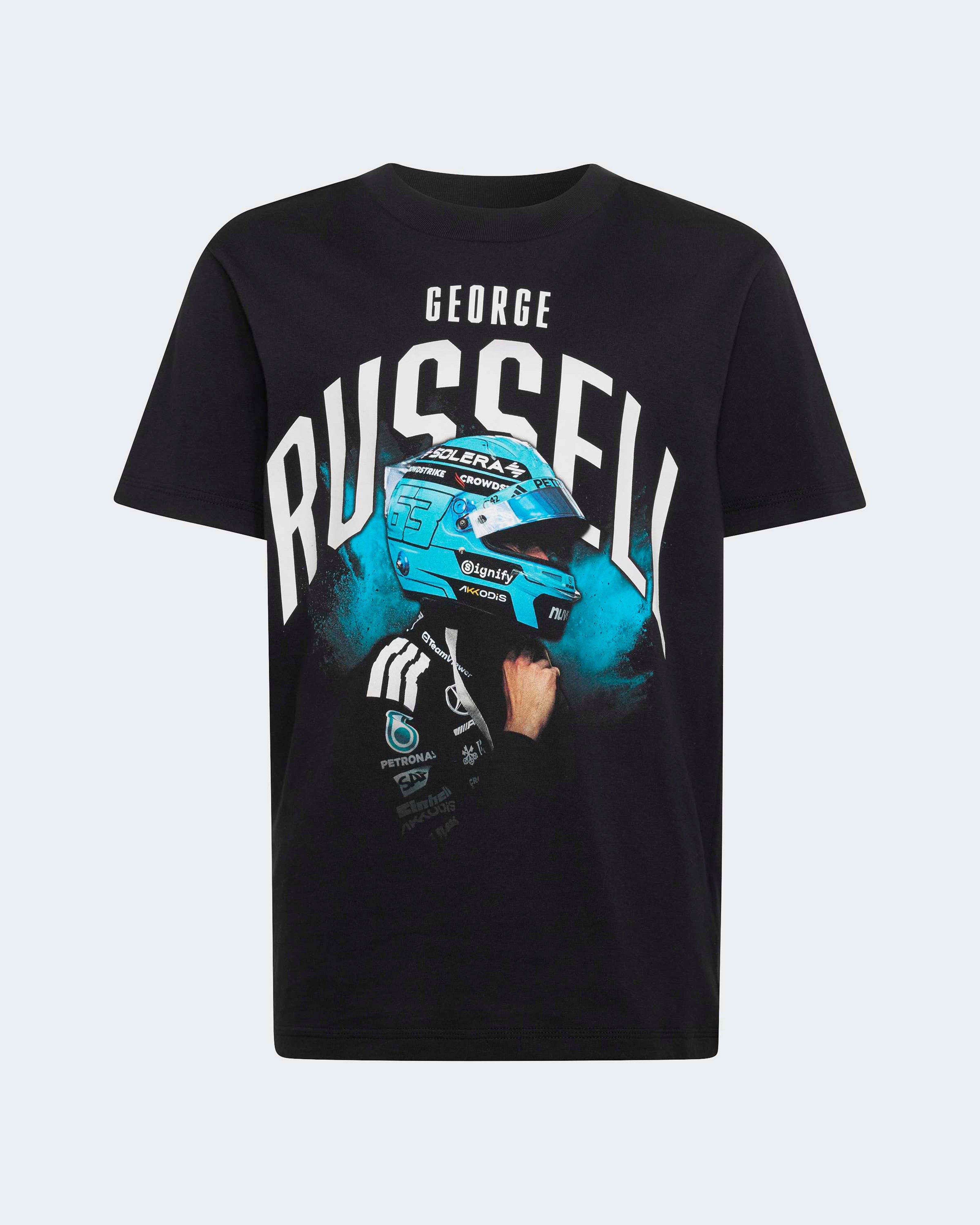 Kids George Russell Graphic T-shirt Black