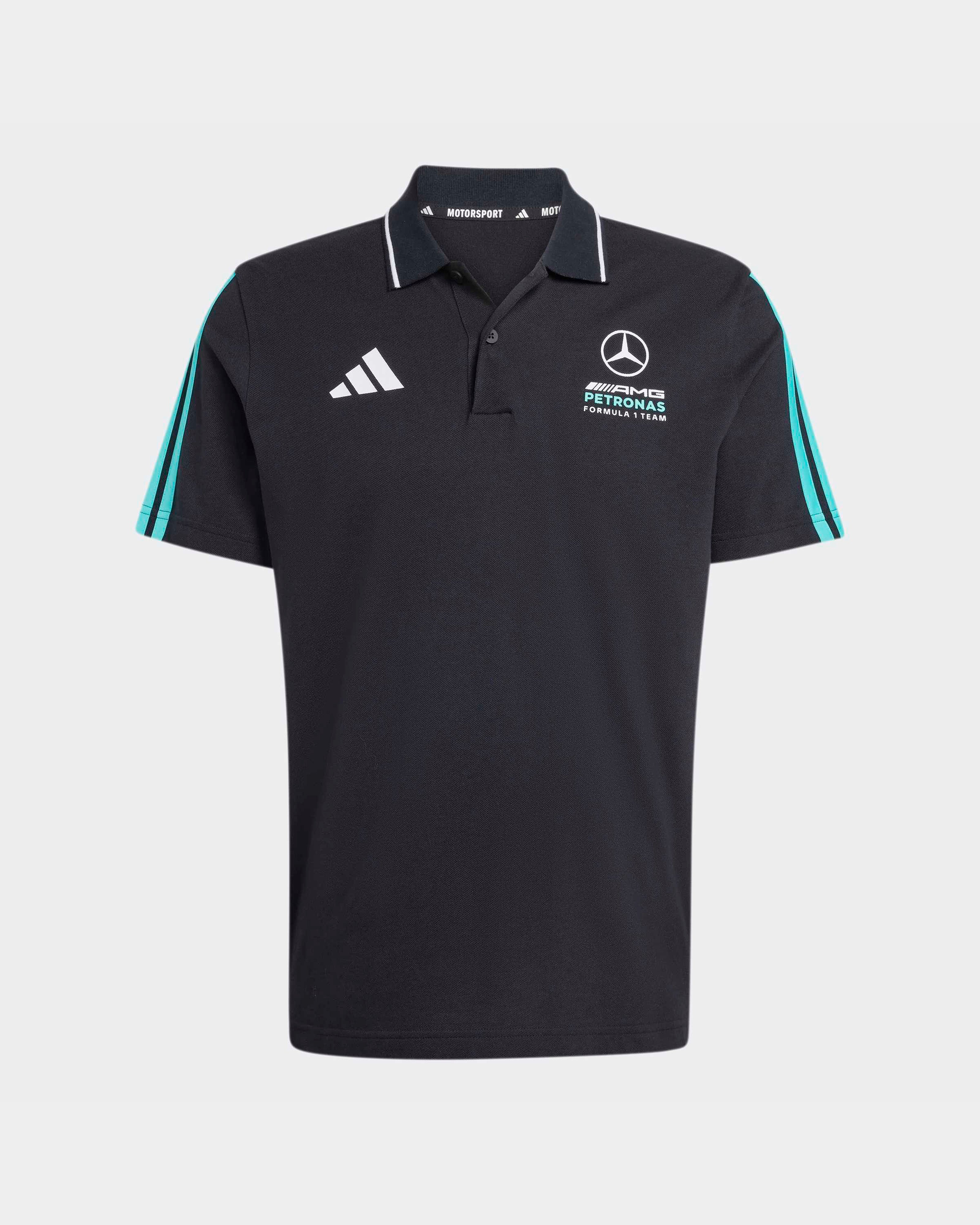 Men's 2026 DNA Polo Shirt - Black | Mercedes-AMG PETRONAS F1