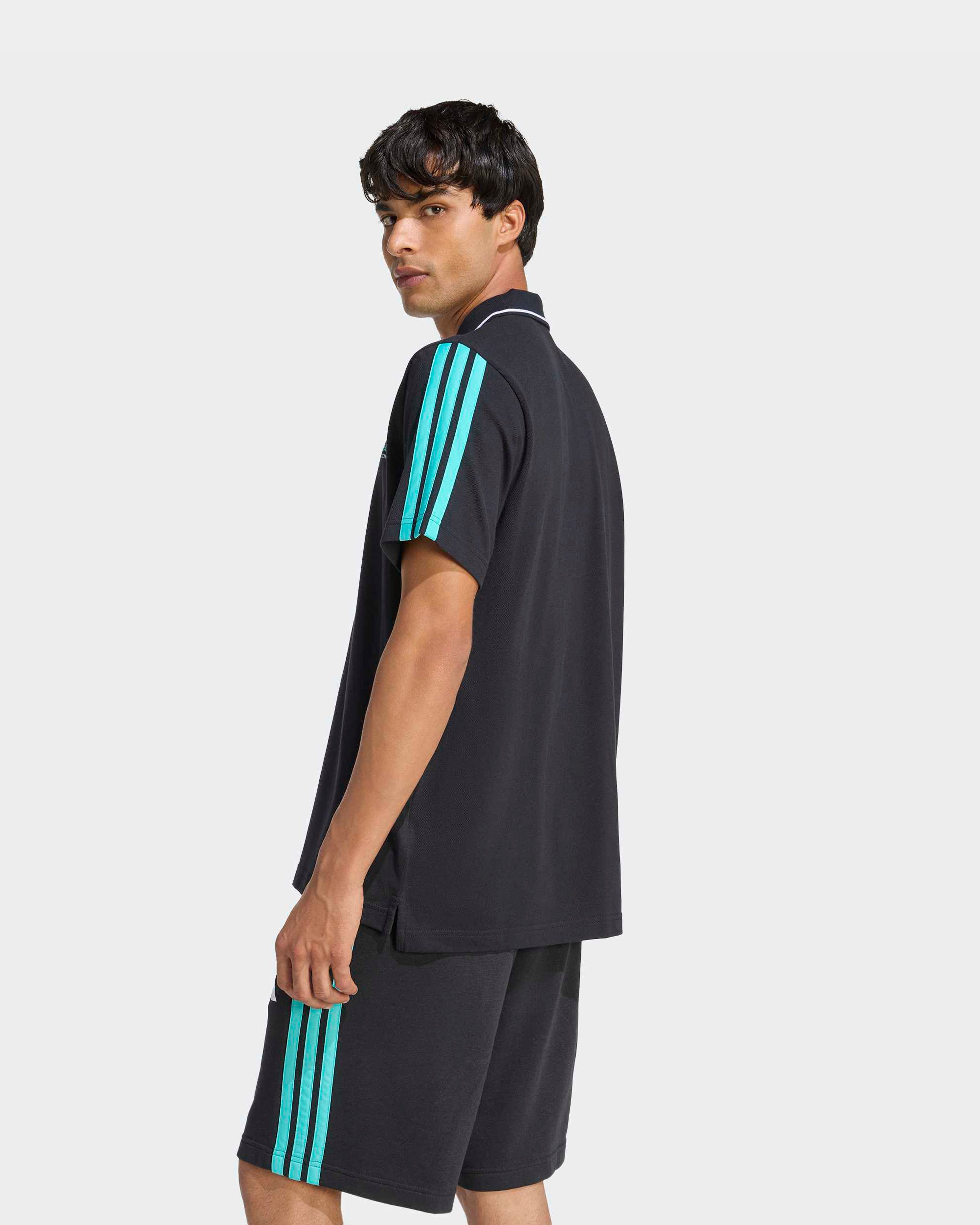 Men's 2026 DNA Polo Shirt - Black | Mercedes-AMG PETRONAS F1